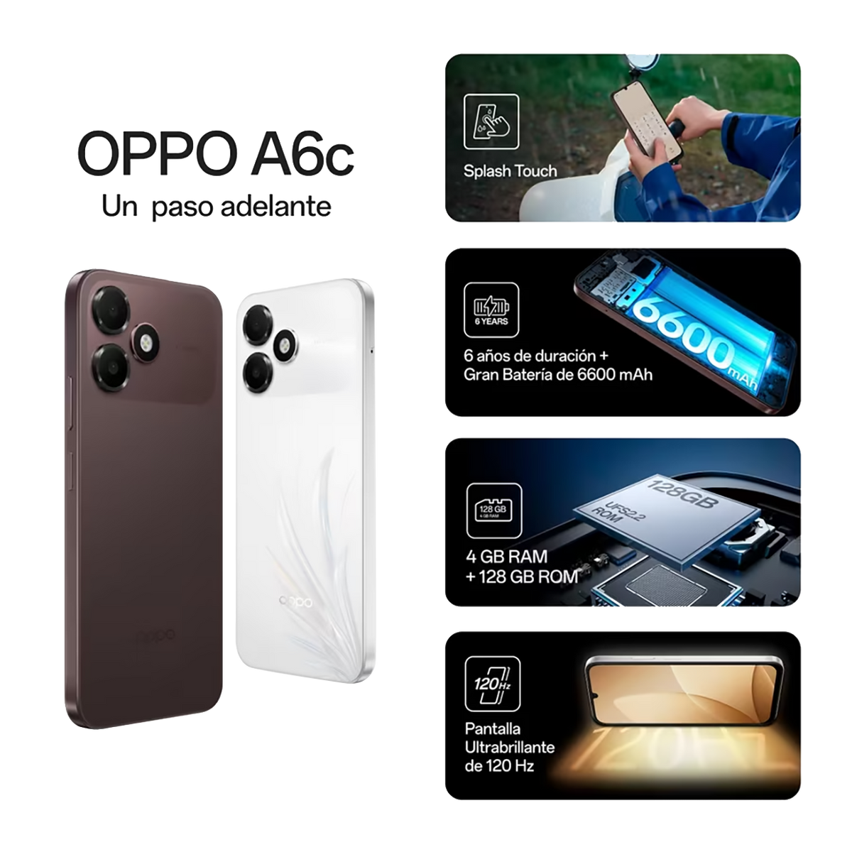 OPPO A6C 4+8 RAM 128 GB