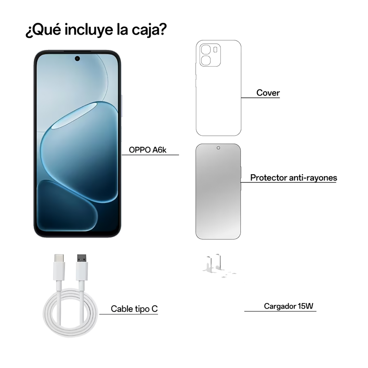 OPPO A6C 4+8 RAM 128 GB