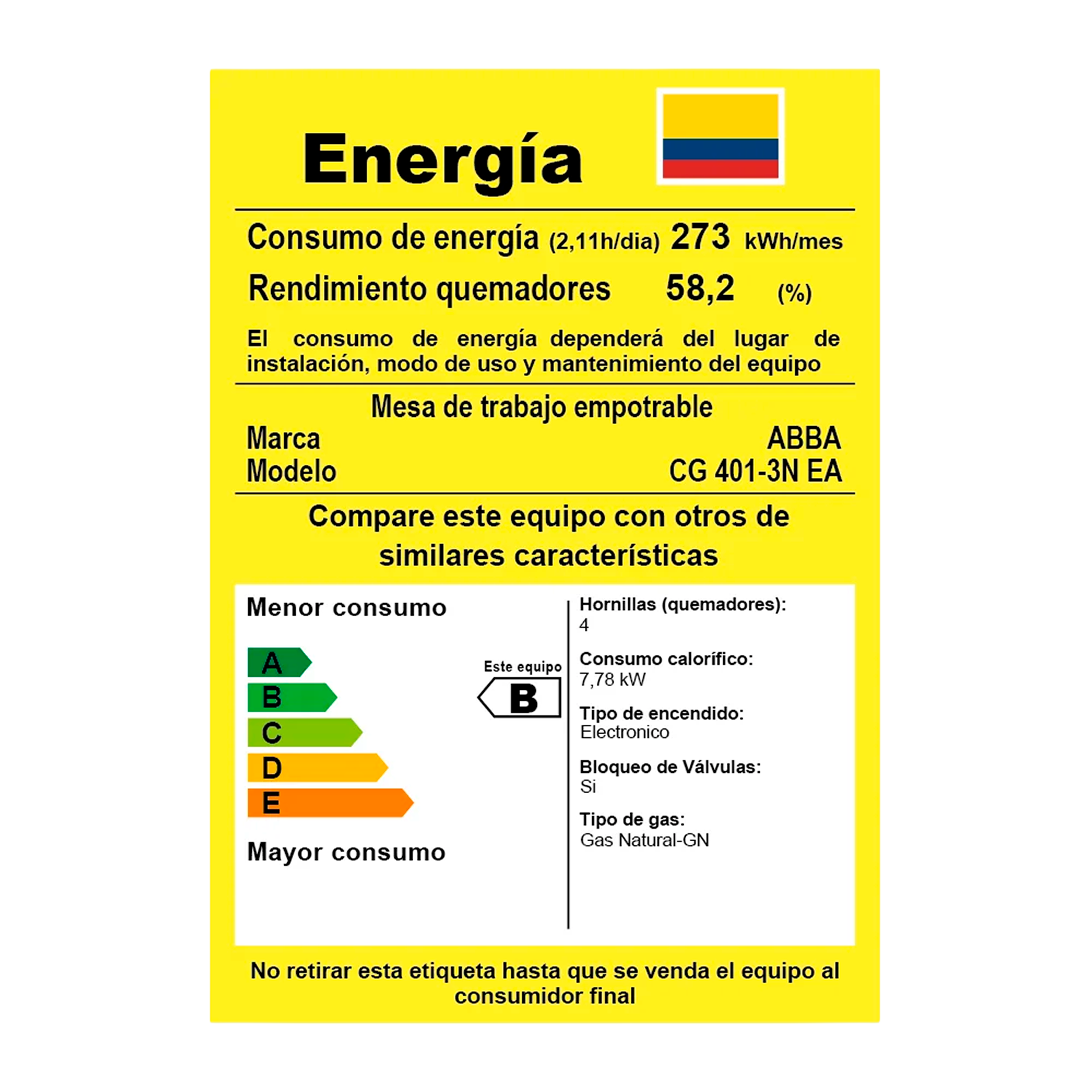 COCINA CUBIERTA GAS 4PTS 59.5x44.5