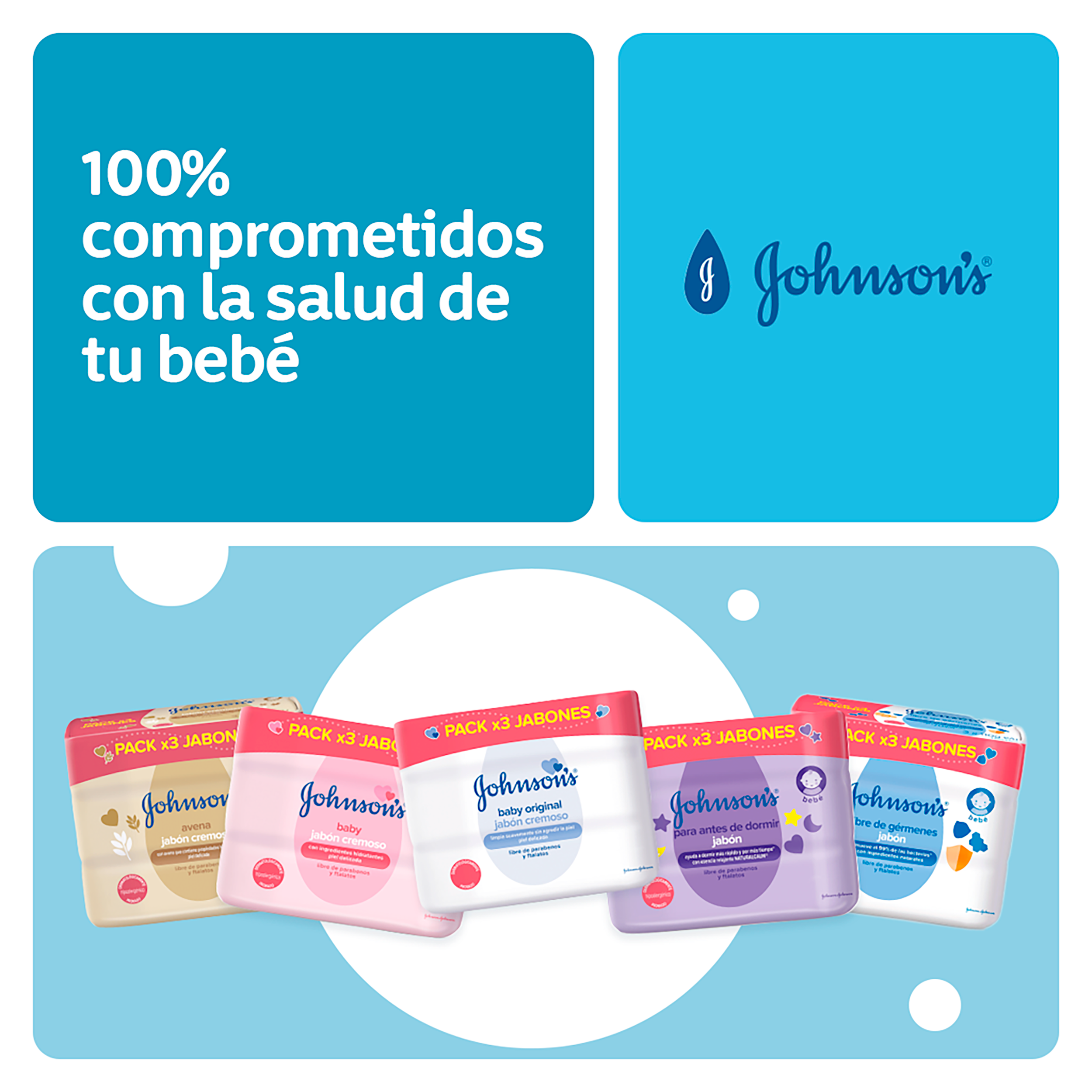 JABÒN EN BARRA JOHNSON'S®  AVENA X3