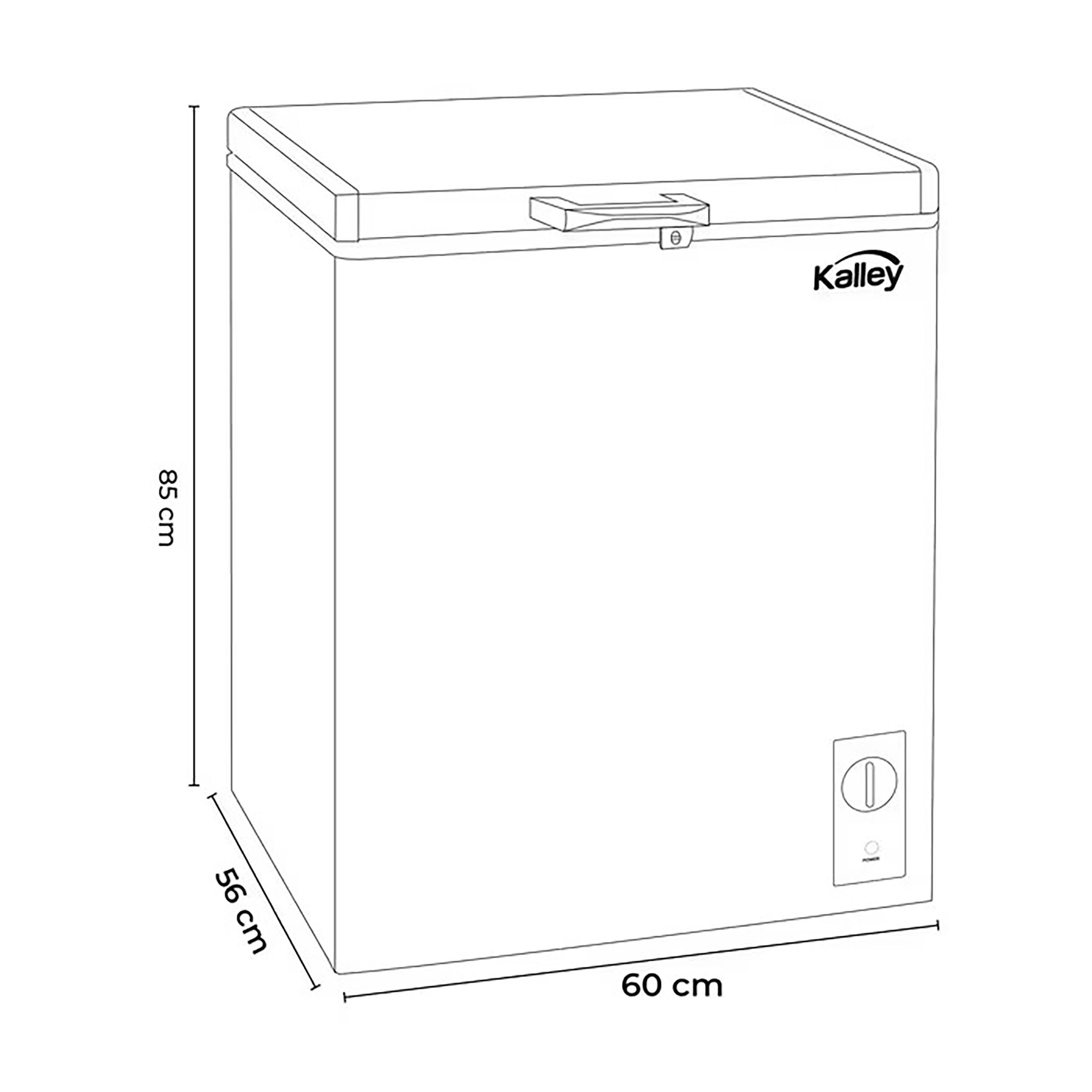 Congelador Horizontal KALLEY Dual 99 Litros INVERTER K-CH99LI Blanco