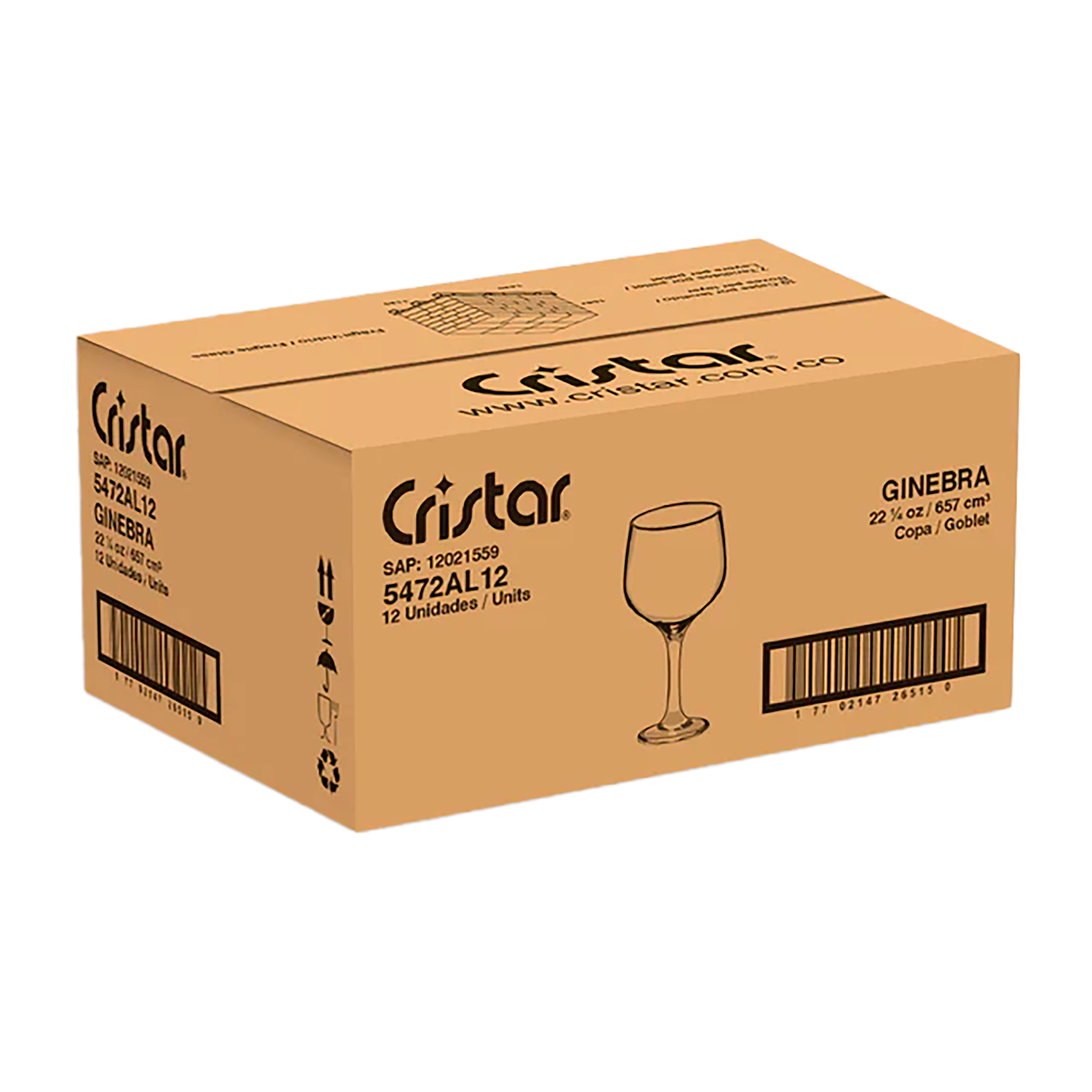 COPA GINEBRA AV LISO 22 OZ U/E 12