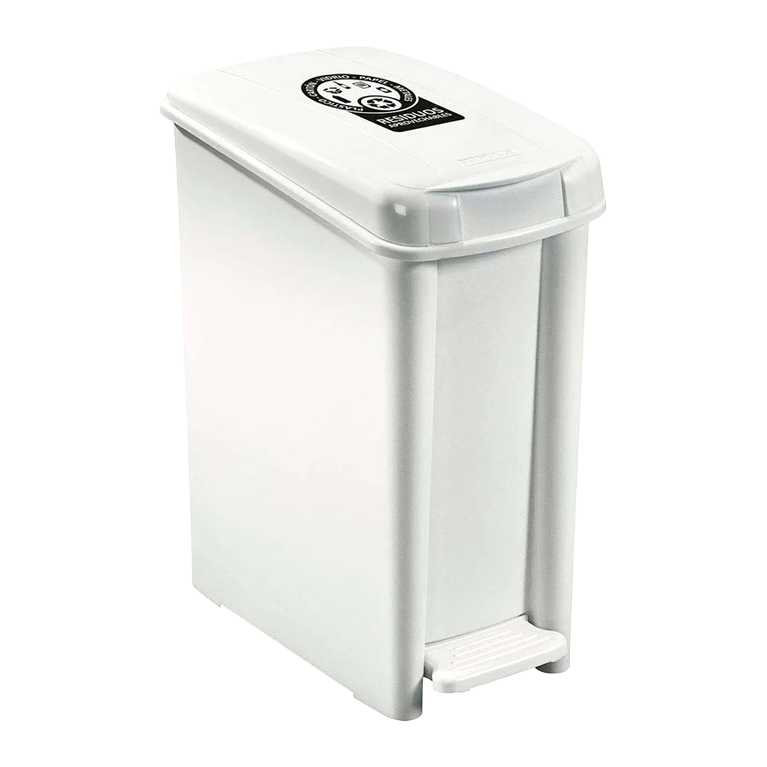 BASURERO PED DELG BLANCO RIMAX