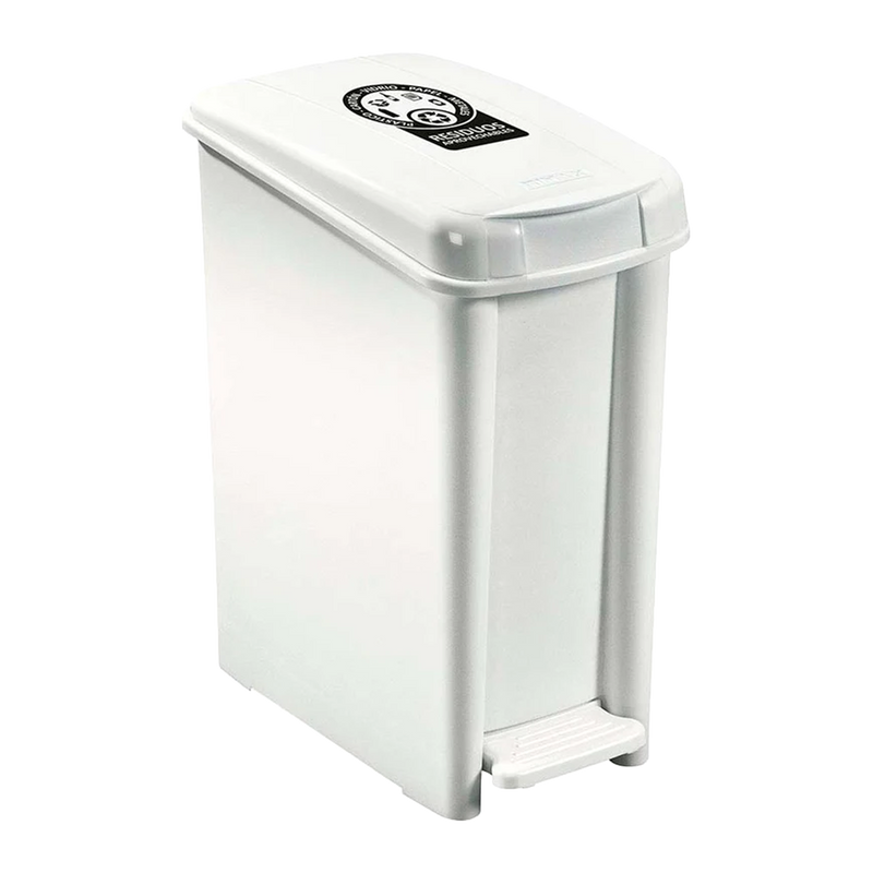 BASURERO PED DELG BLANCO RIMAX