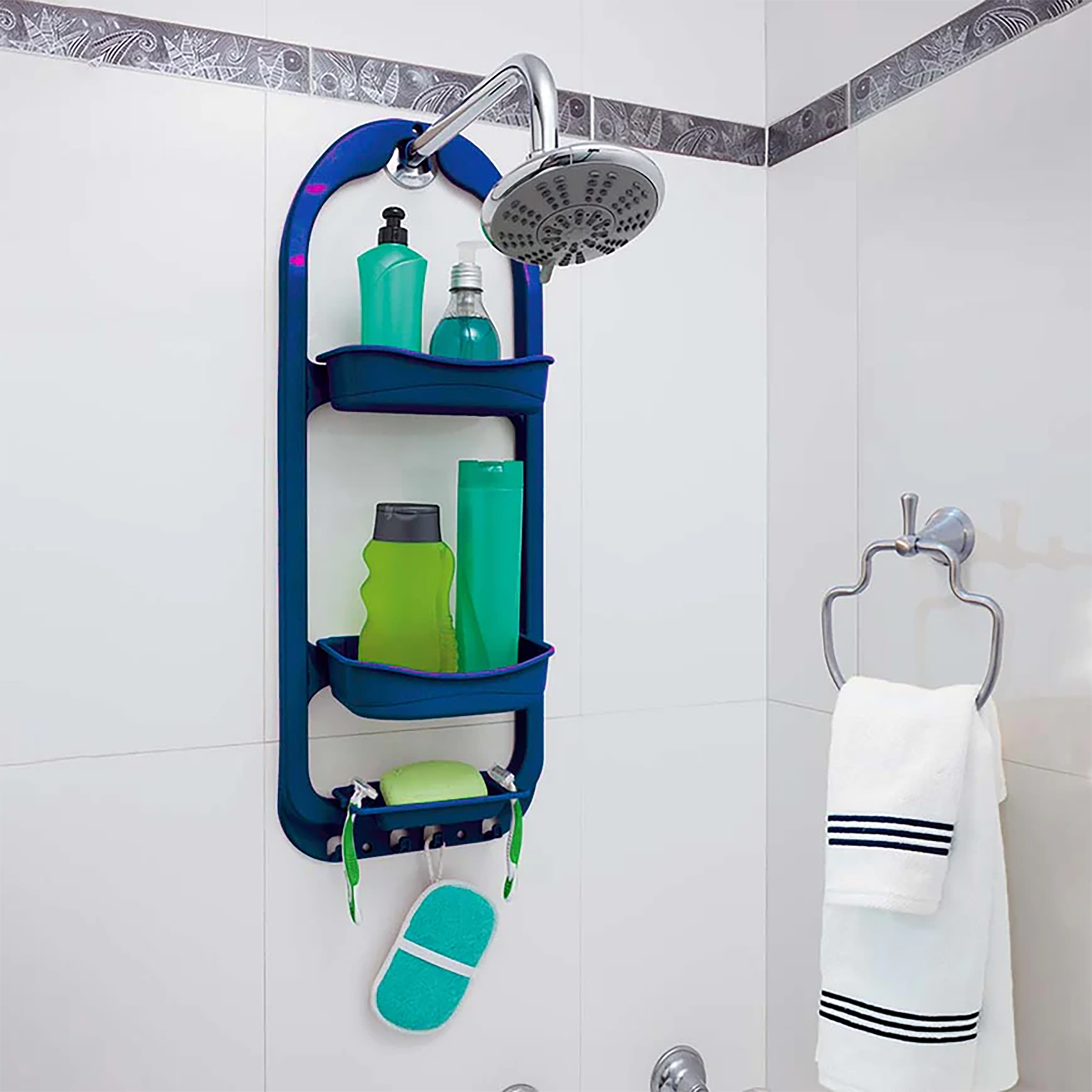 ORGANIZADOR DE DUCHA AZUL NAVY RIMAX