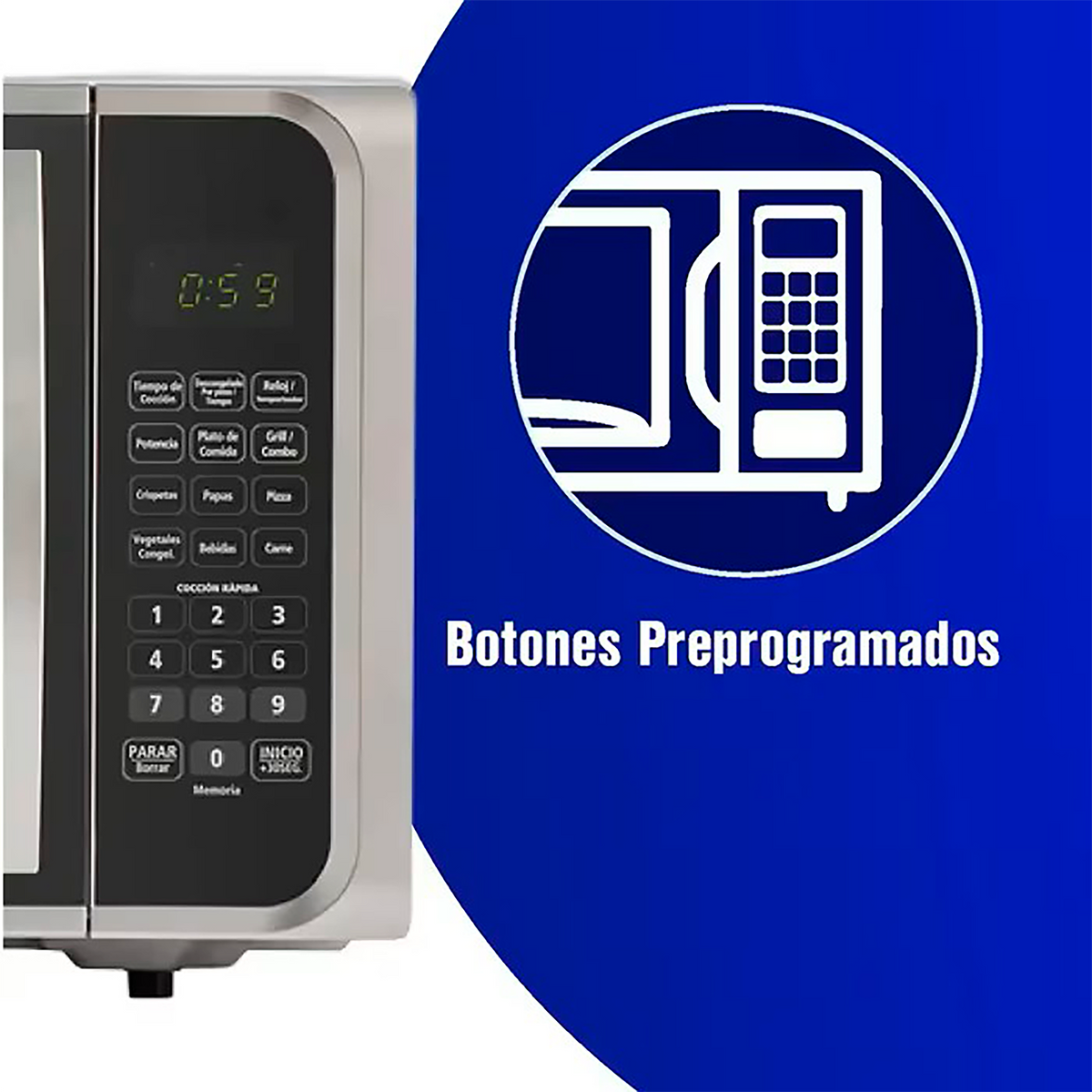 Horno Microondas KALLEY 0.9 Pies K-MW09G Gris