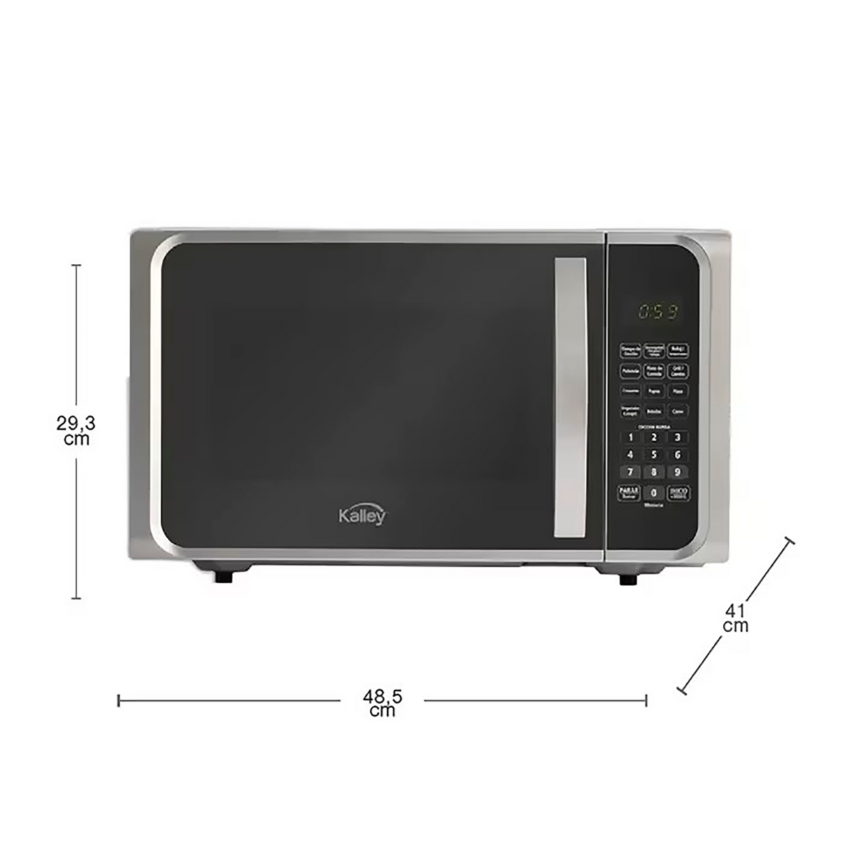 Horno Microondas KALLEY 0.9 Pies K-MW09G Gris