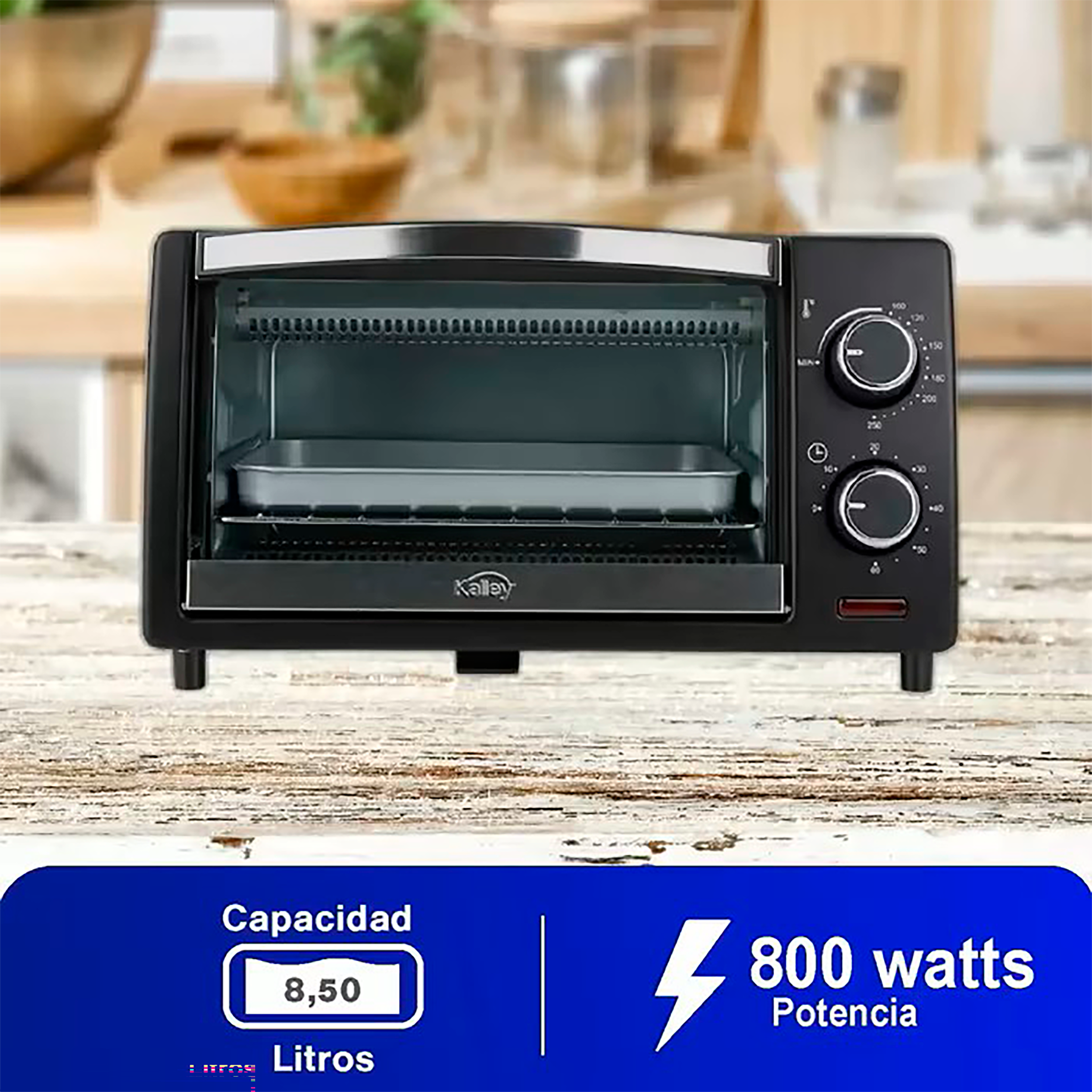 Horno Tostador KALLEY K-MHE8009N01 9 Litros Negro