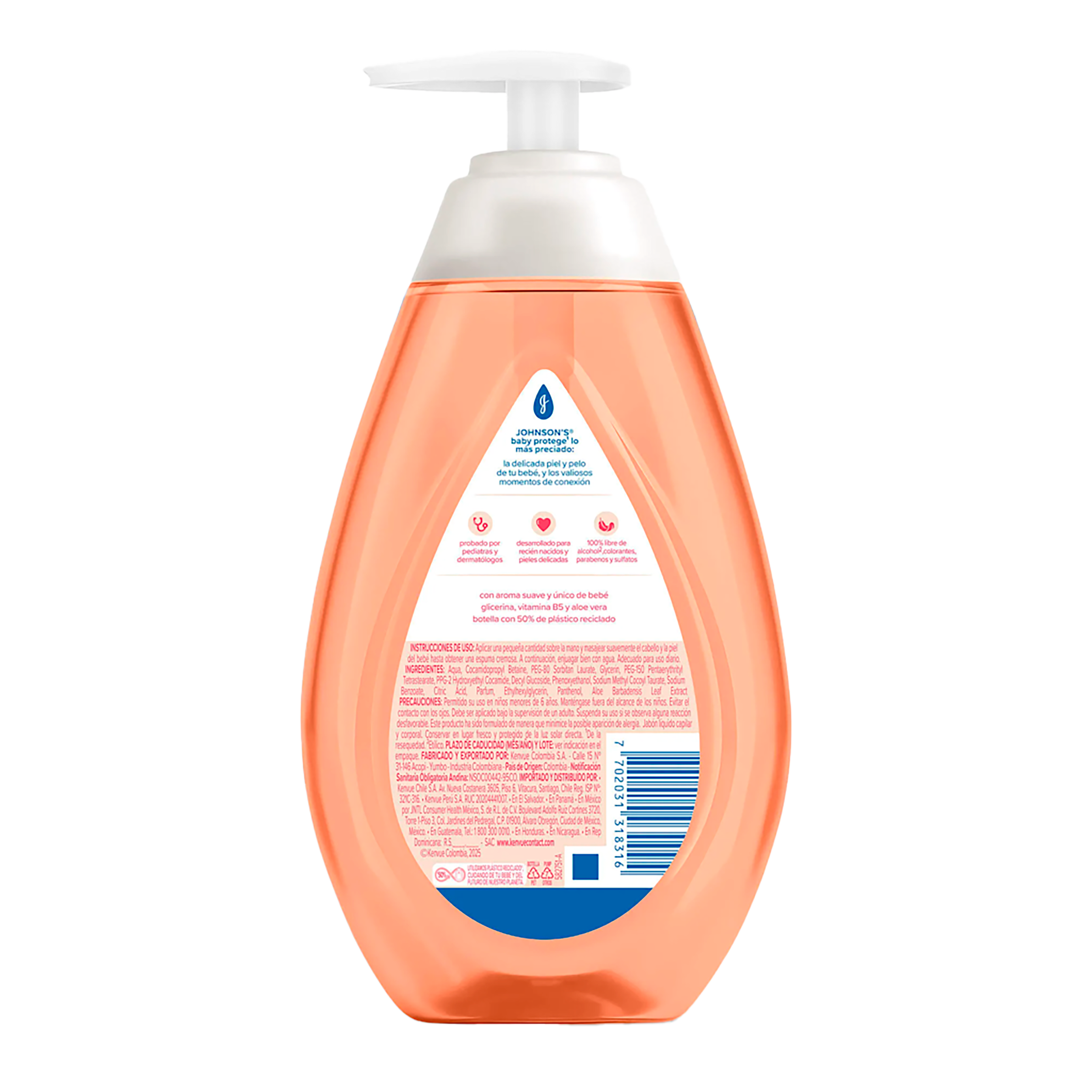 BAÑO LIQUIDO PAR BEBE JOHNSON’S® DE LA CABEZA A LOS PIES 400ML