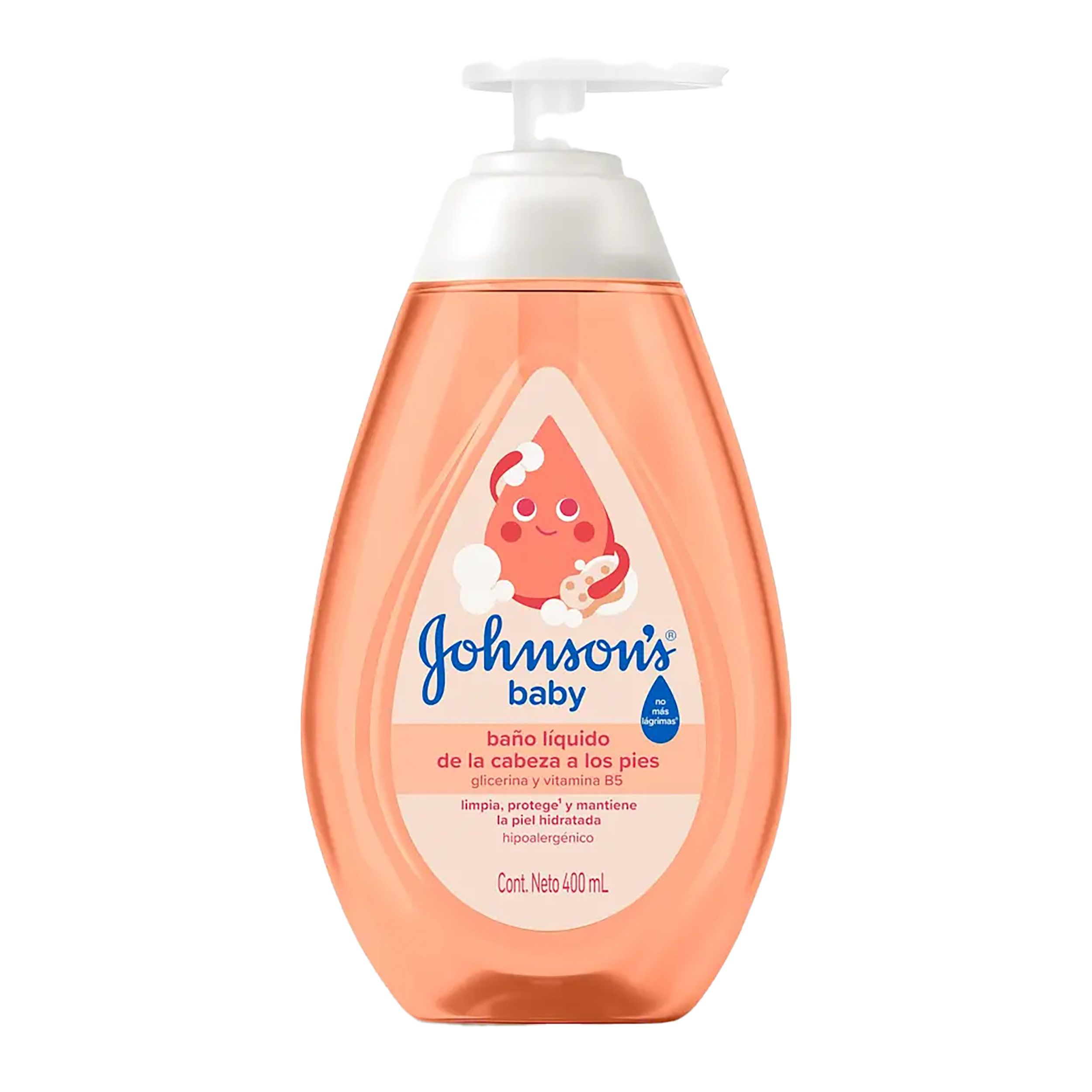 BAÑO LIQUIDO PAR BEBE JOHNSON’S® DE LA CABEZA A LOS PIES 400ML