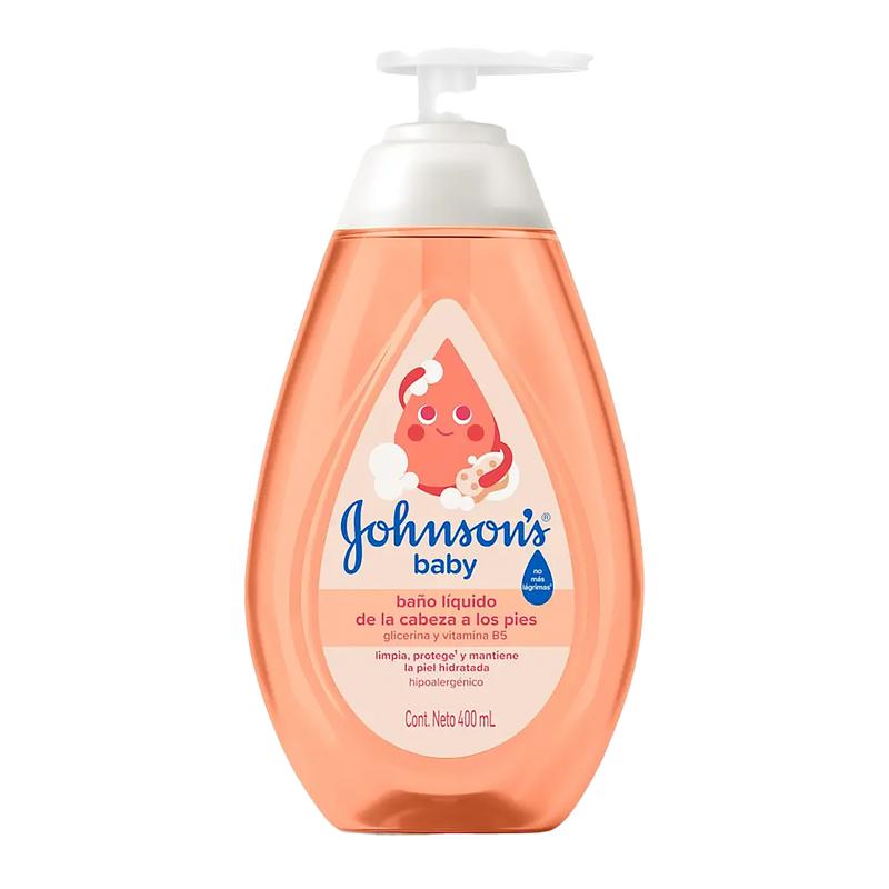BAÑO LIQUIDO PAR BEBE JOHNSON’S® DE LA CABEZA A LOS PIES 400ML