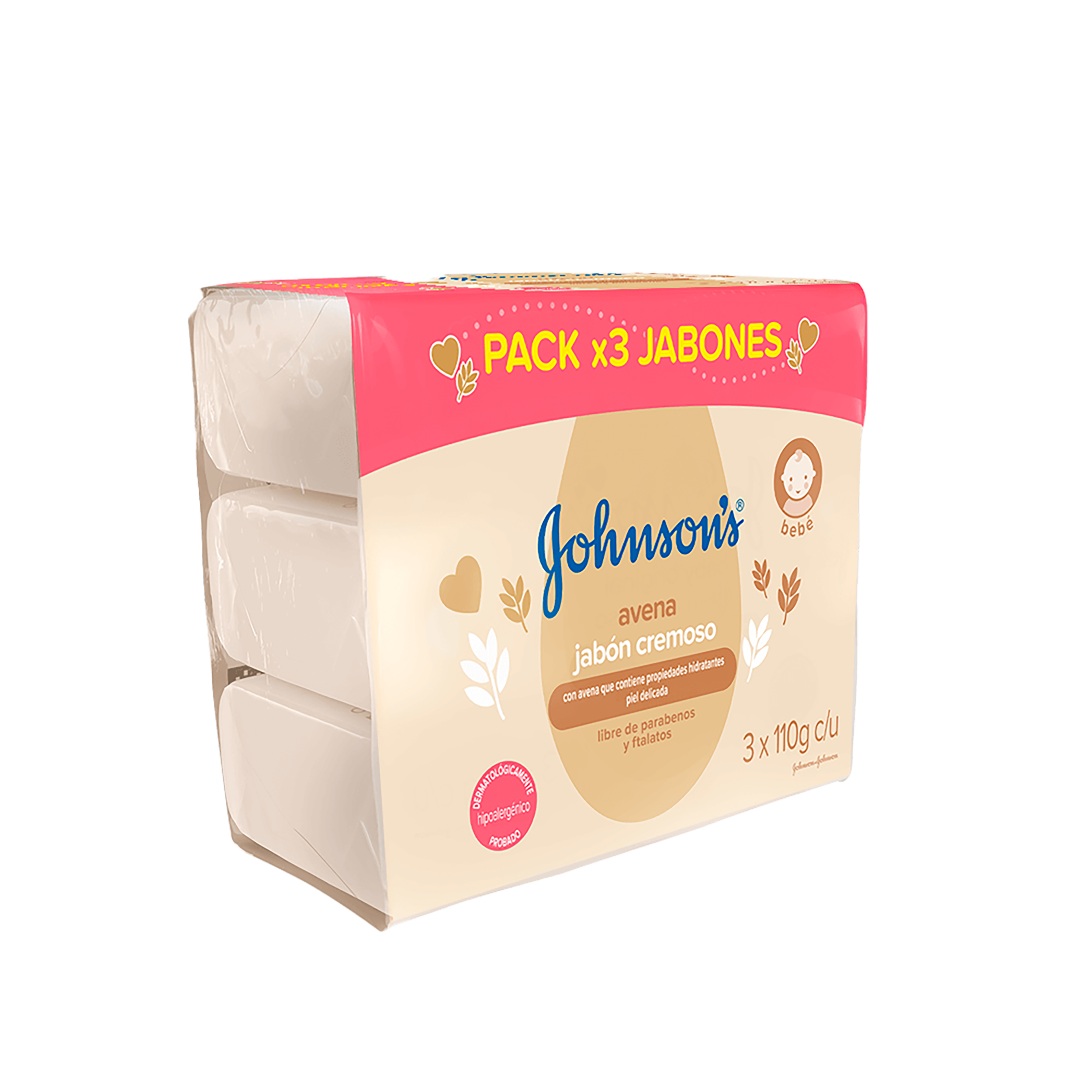 JABÒN EN BARRA JOHNSON'S®  AVENA X3