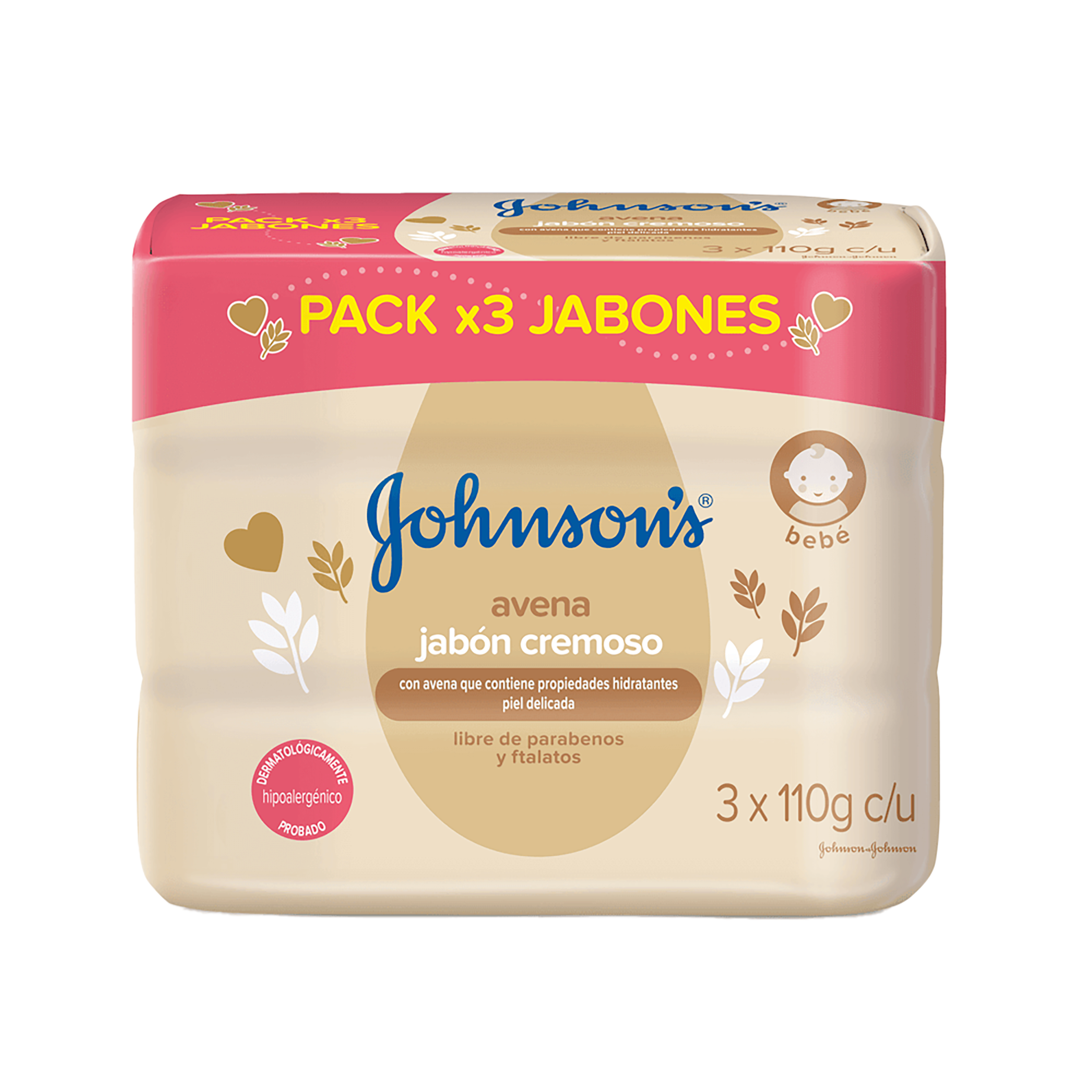 JABÒN EN BARRA JOHNSON'S®  AVENA X3