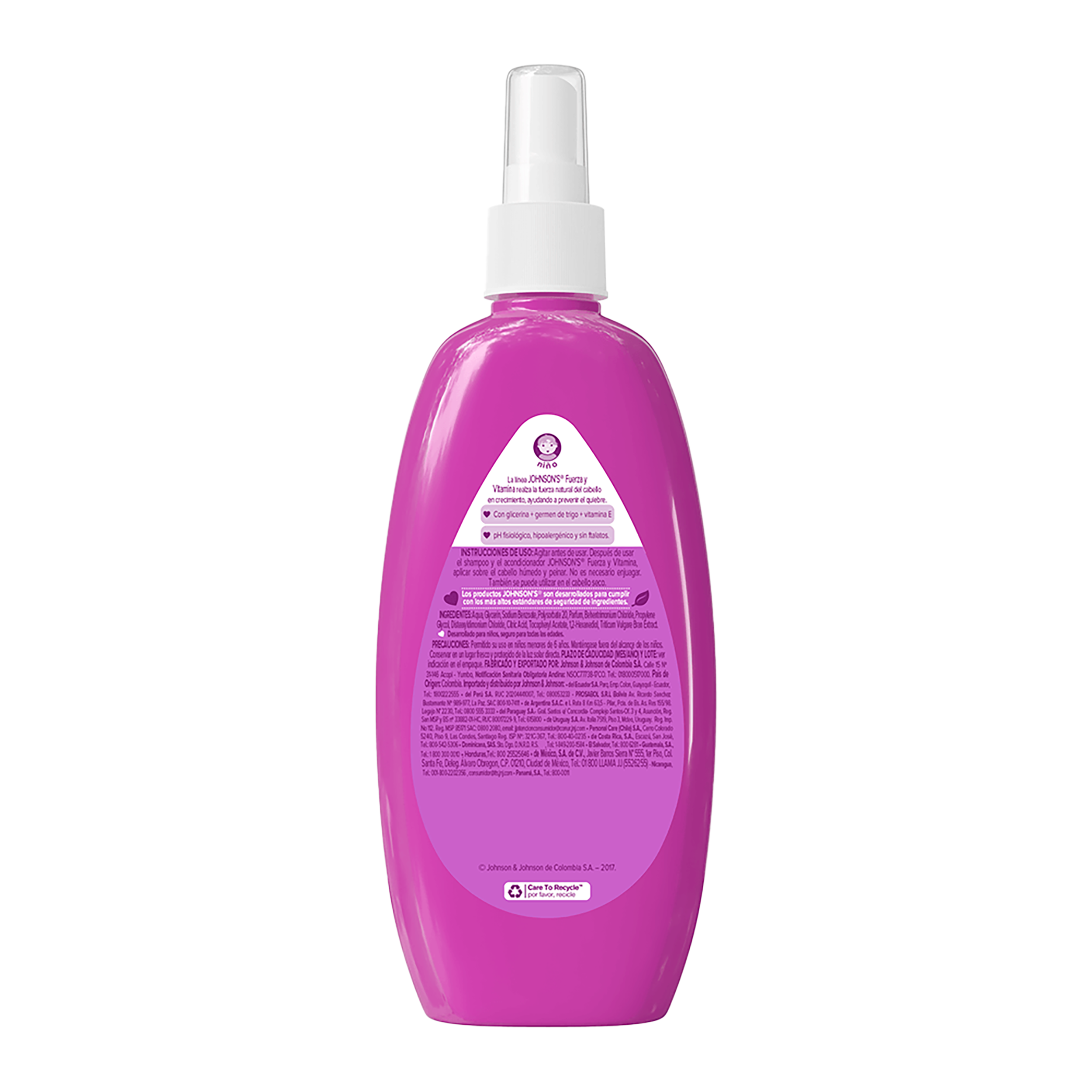 SPRAY PARA PEINAR JOHNSON'S®  FUERZA Y VITAMINA X200ML