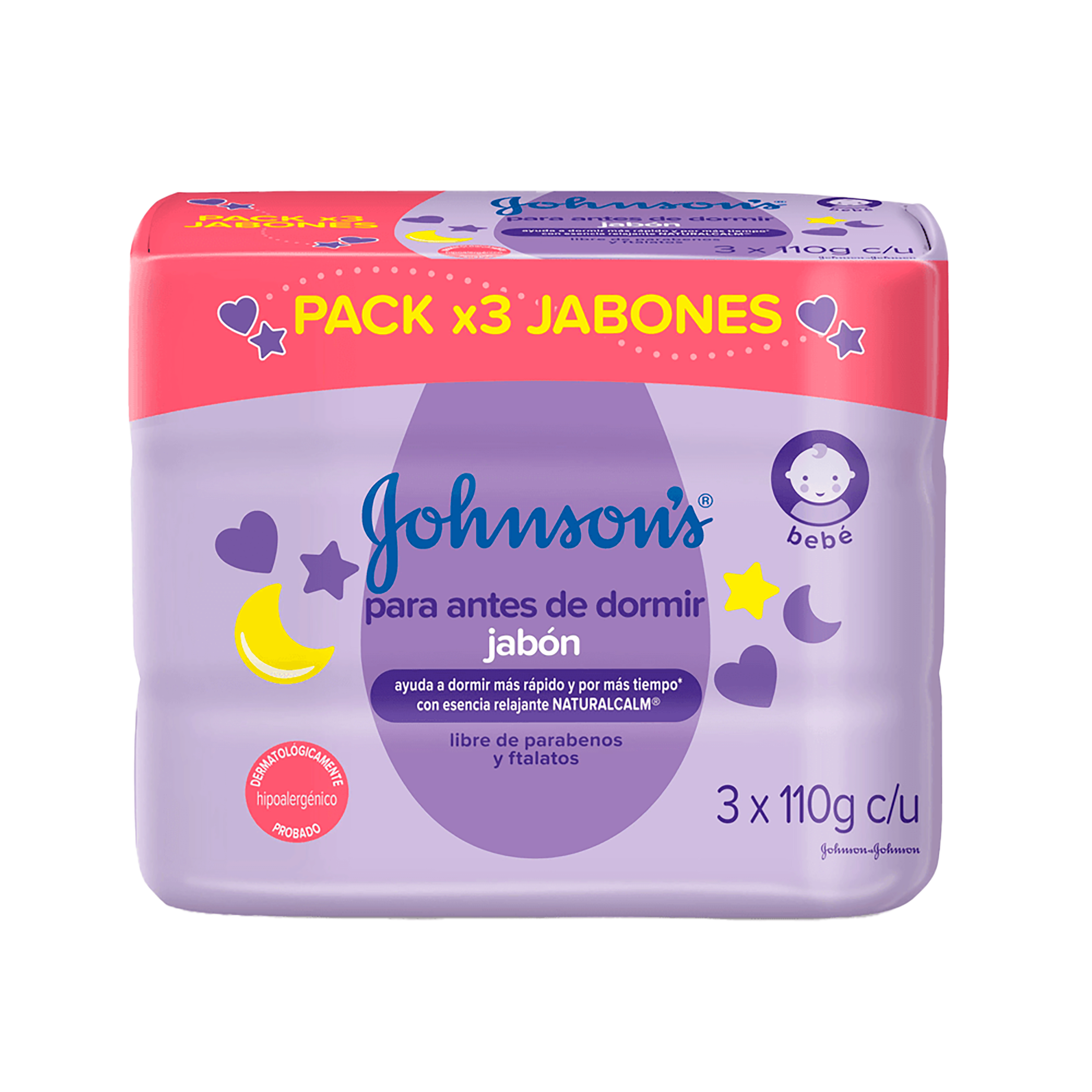 JABÒN EN BARRA JOHNSON'S® ANTES DE DORMIR X3