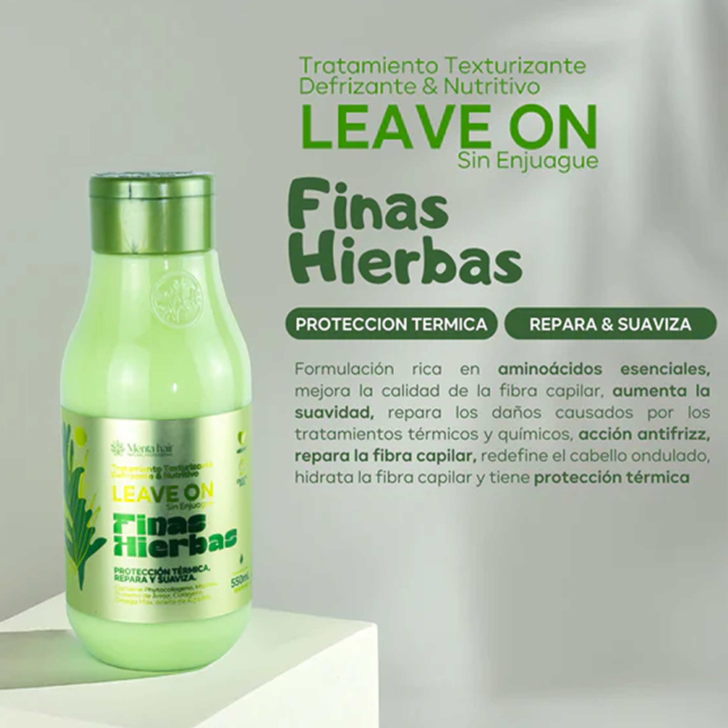 CREMA DE PEINAR LEAVEN ON-FINAS HIERBAS