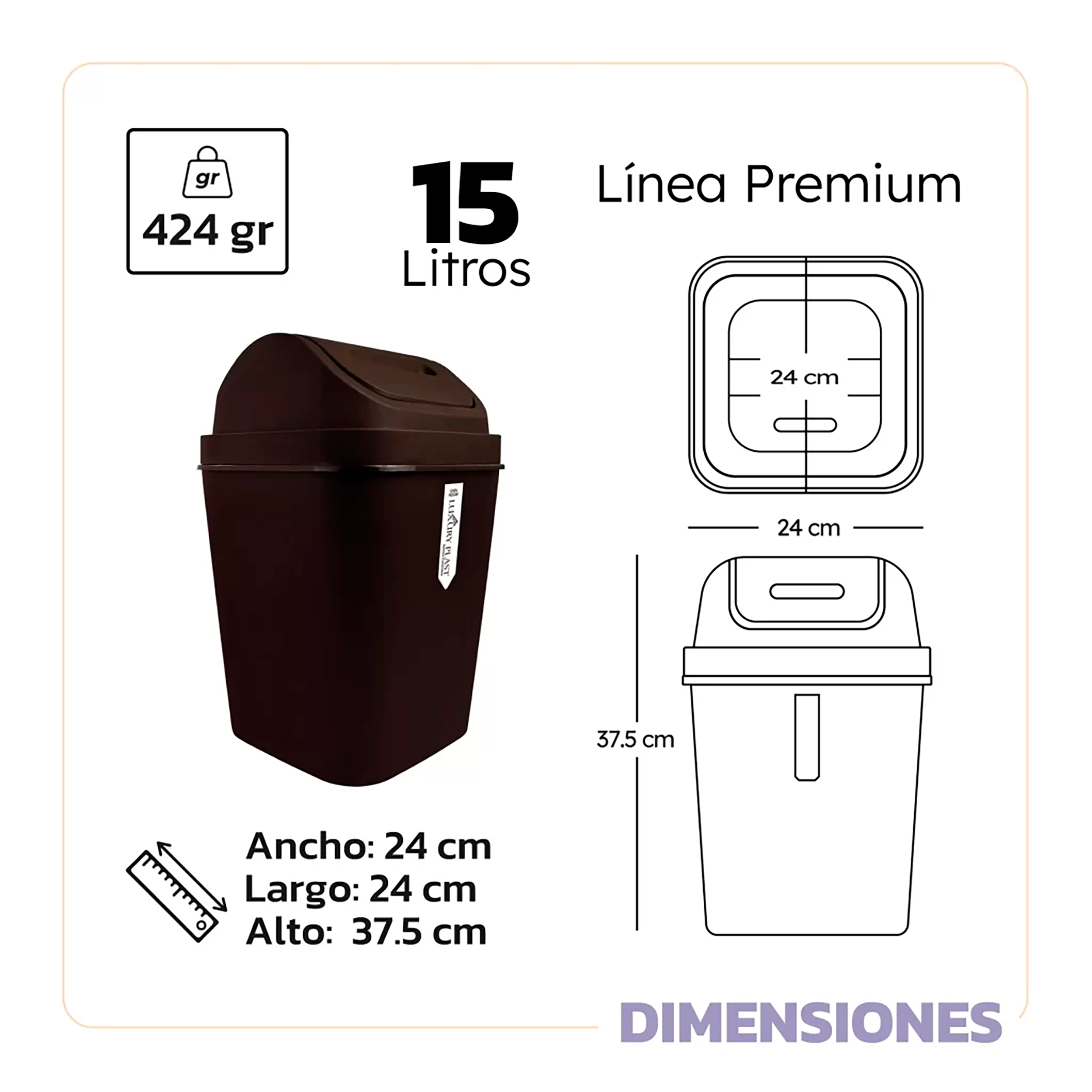 PAPELERA PREMIUM CAFÉ VAIVEN LUXURY