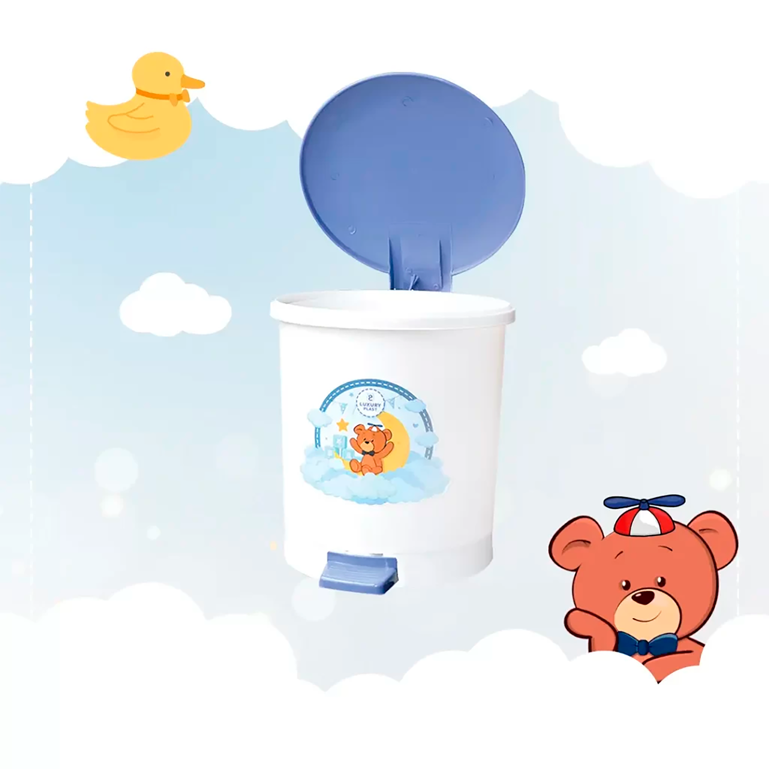 PAPELERA PEDAL BABY 7LTS NIÑOS LUXURY