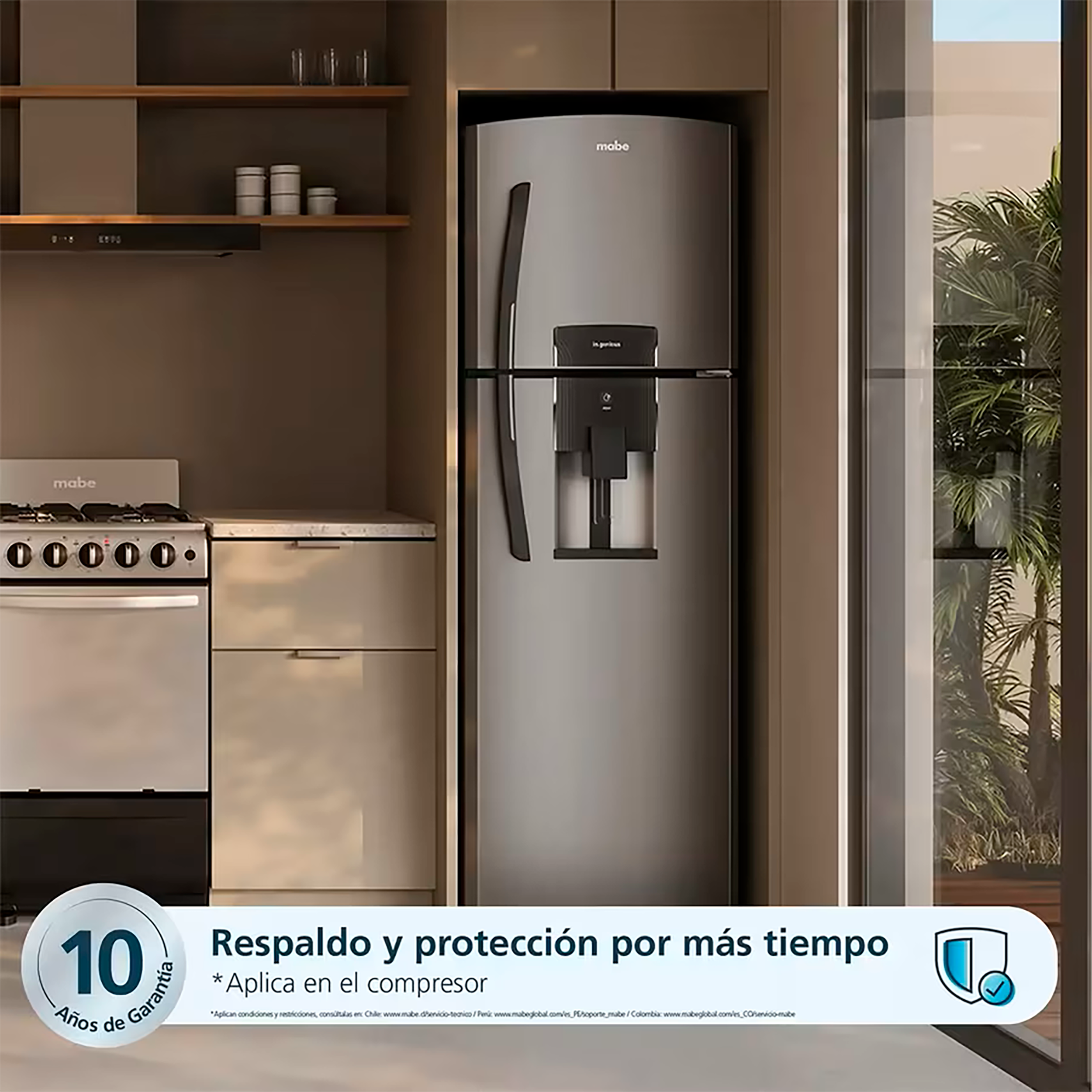 Nevera MABE No Frost Congelador Superior 297 Litros RMA313FXCT Gris