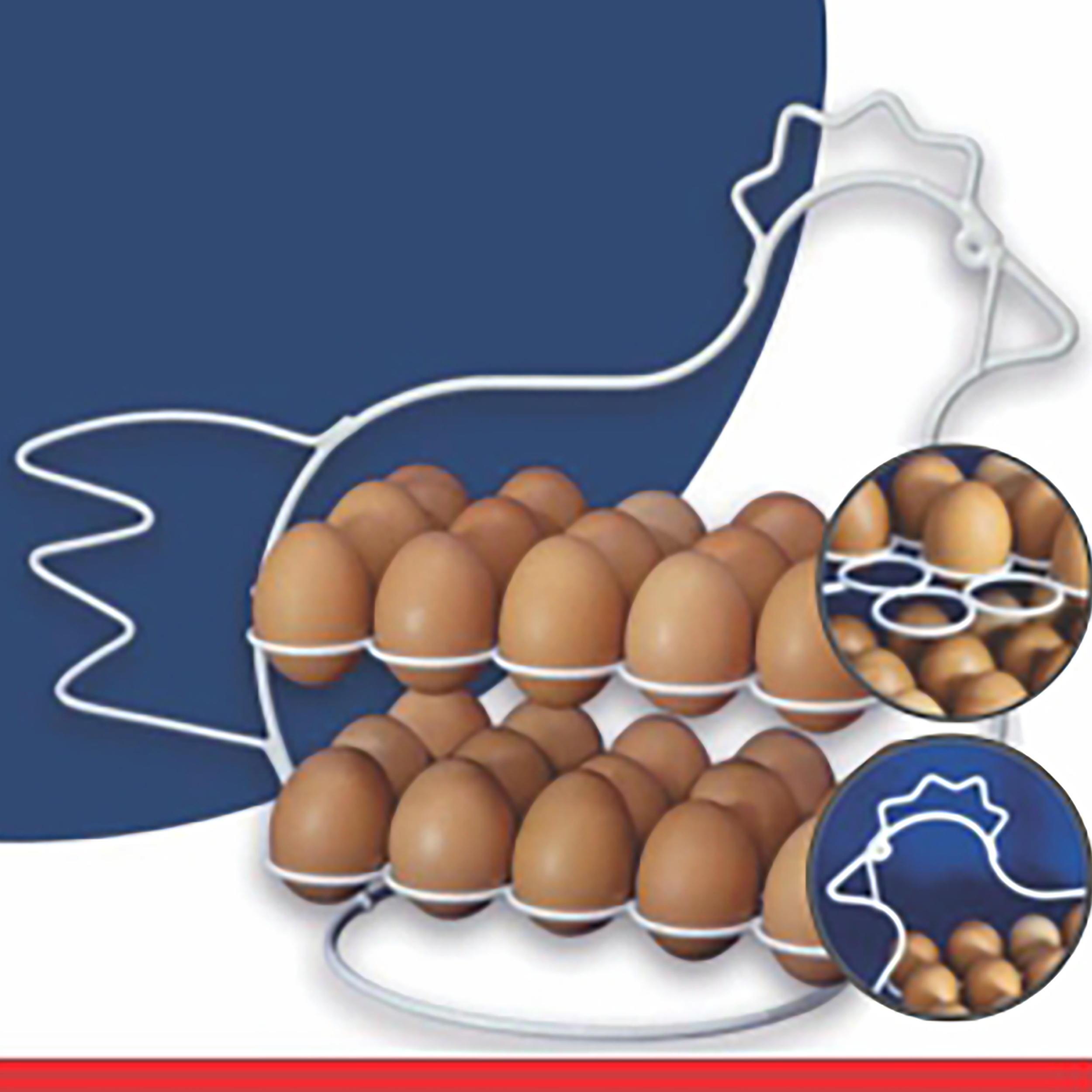 PORTA HUEVOS GALLINA X30 BCO COALAMBRES