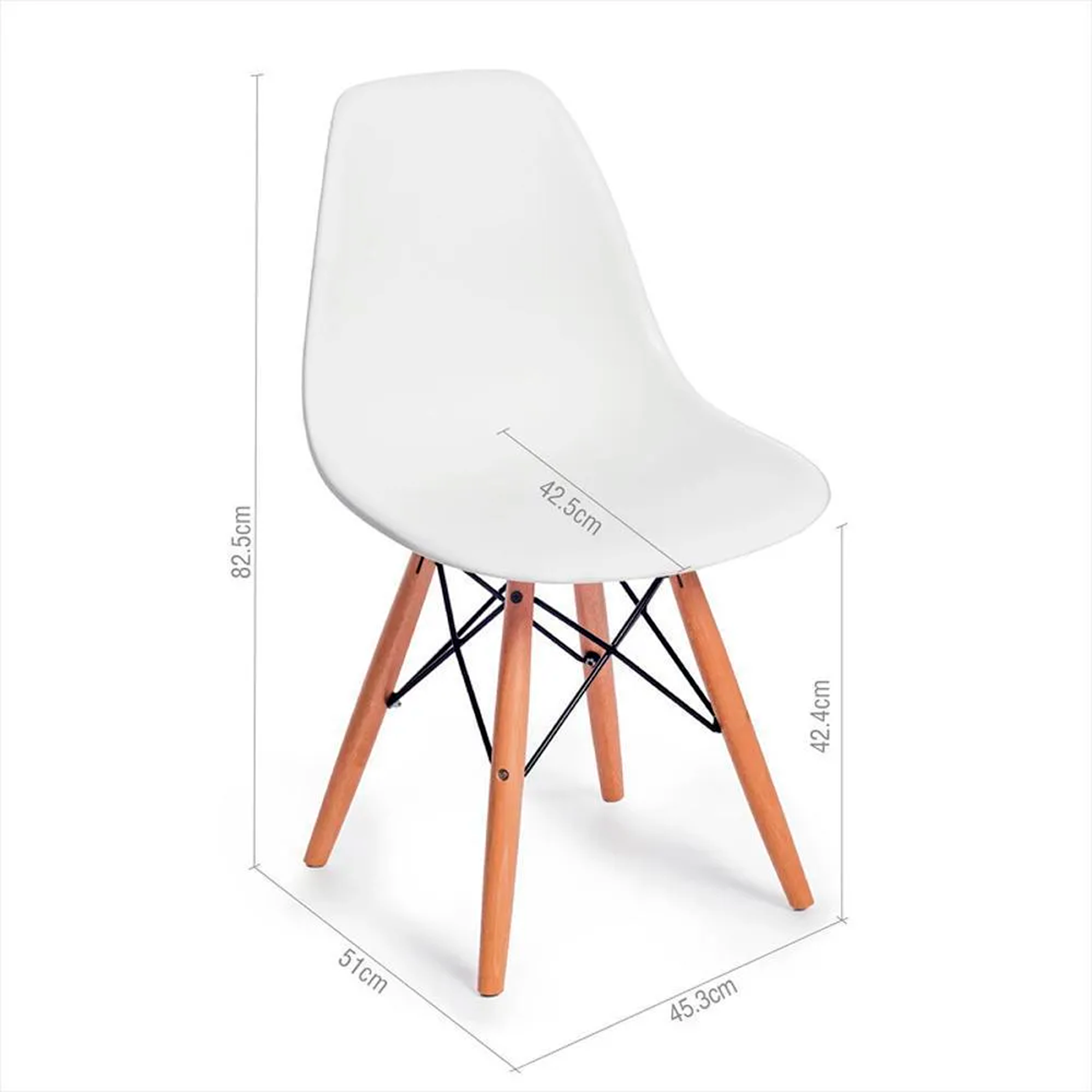 SILLA MODERN EIFFEL BLANCO PLASTICOS MQ