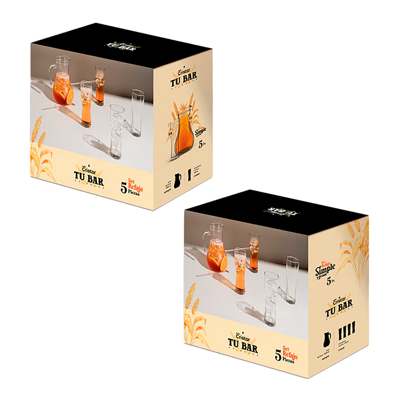 SET REFAJO JARR Y VASOS CRISTAR