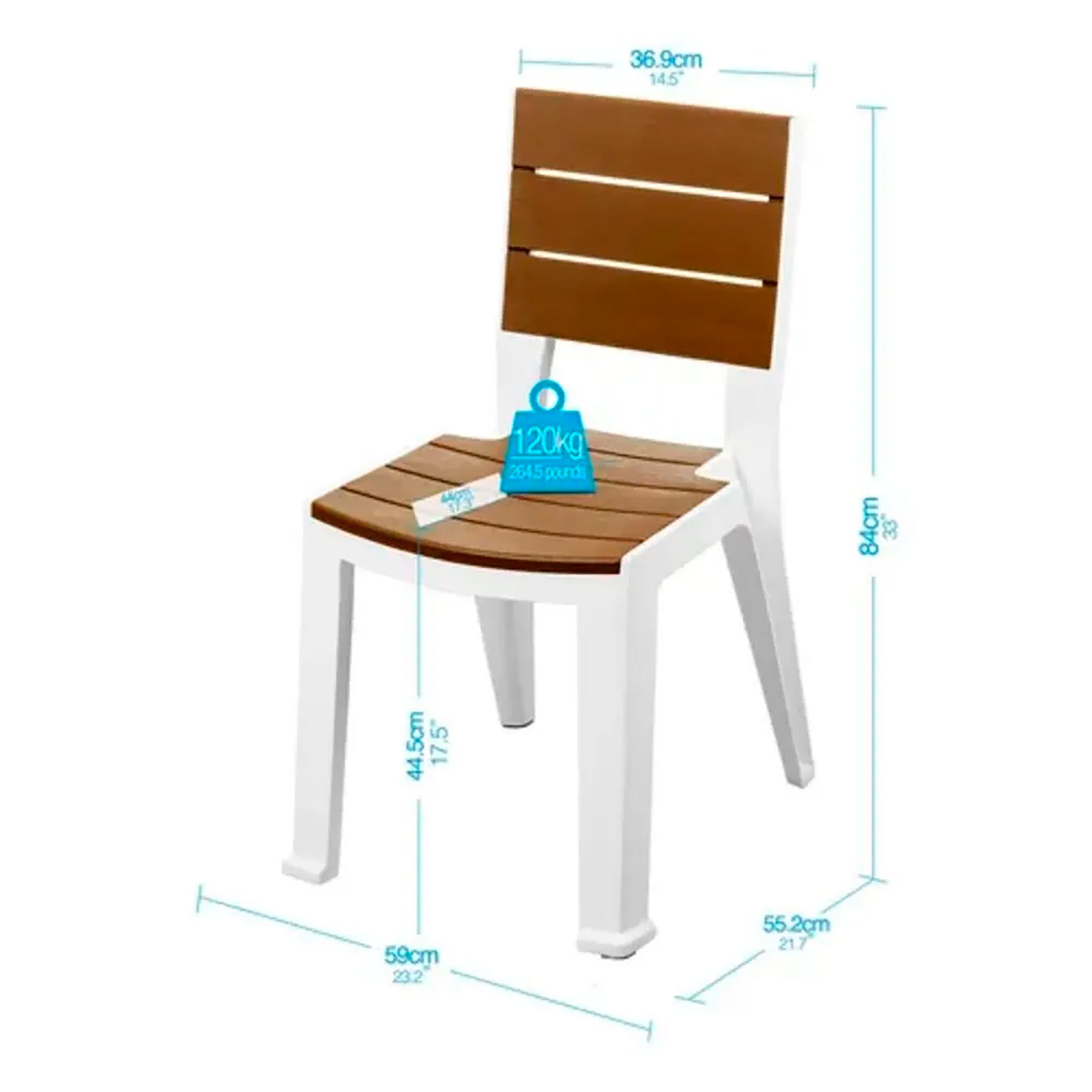 SILLA MADEIRA SIN BRAZOS CAR MQ