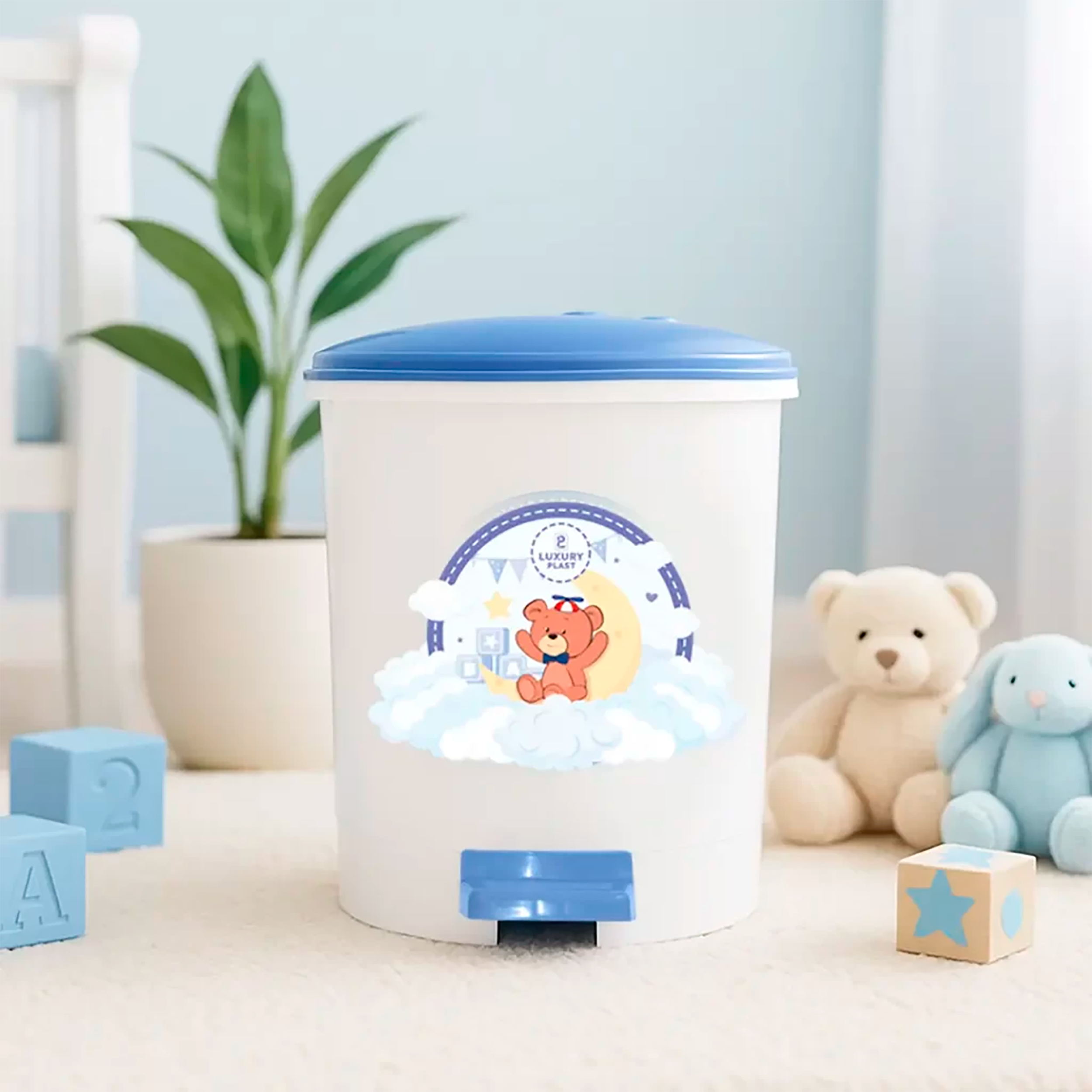 PAPELERA PEDAL BABY 7LTS NIÑOS LUXURY