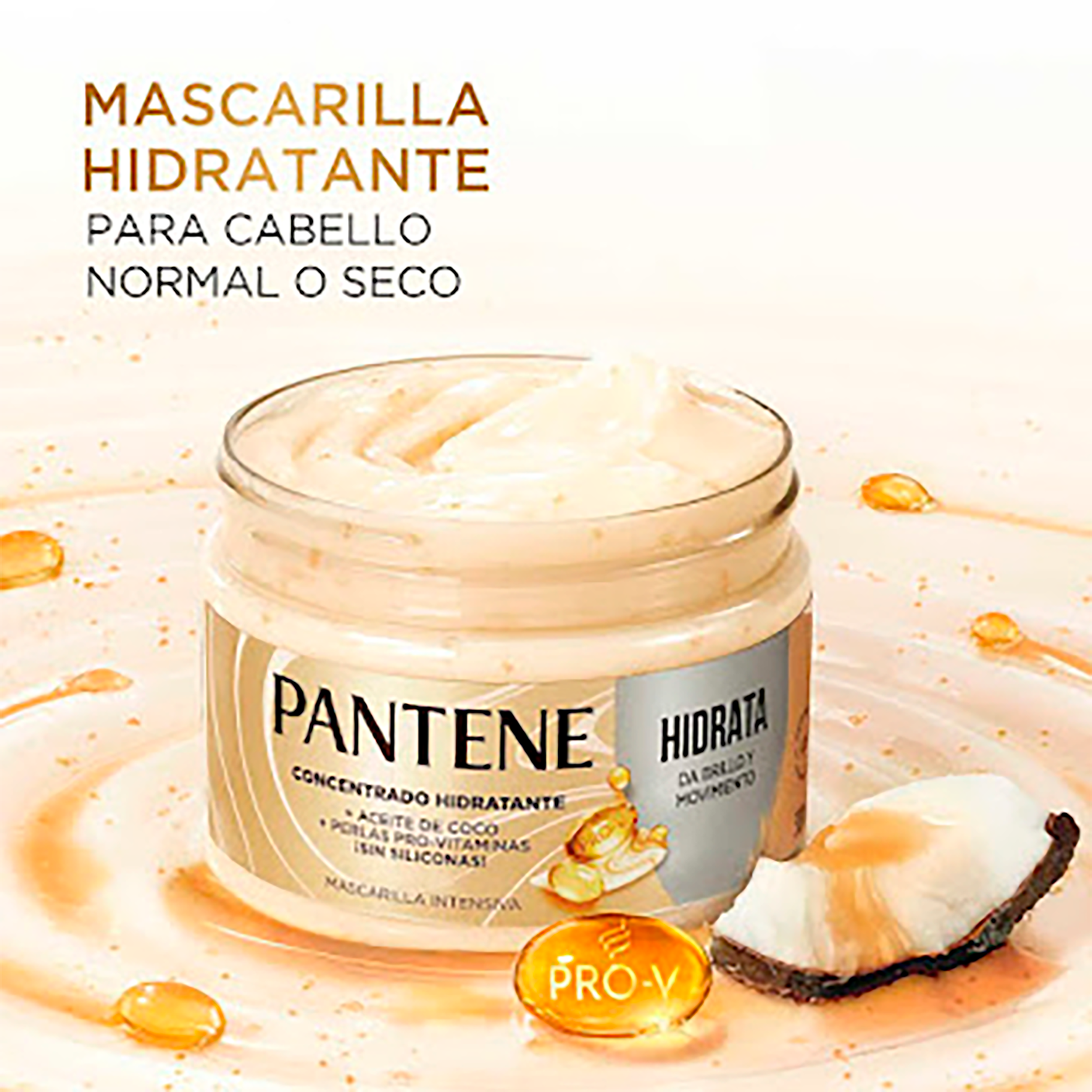 MASCARILLA NUTRITIVA HIDRATA DA BRILLO Y MOVIMIENTO 300ML PANTENE