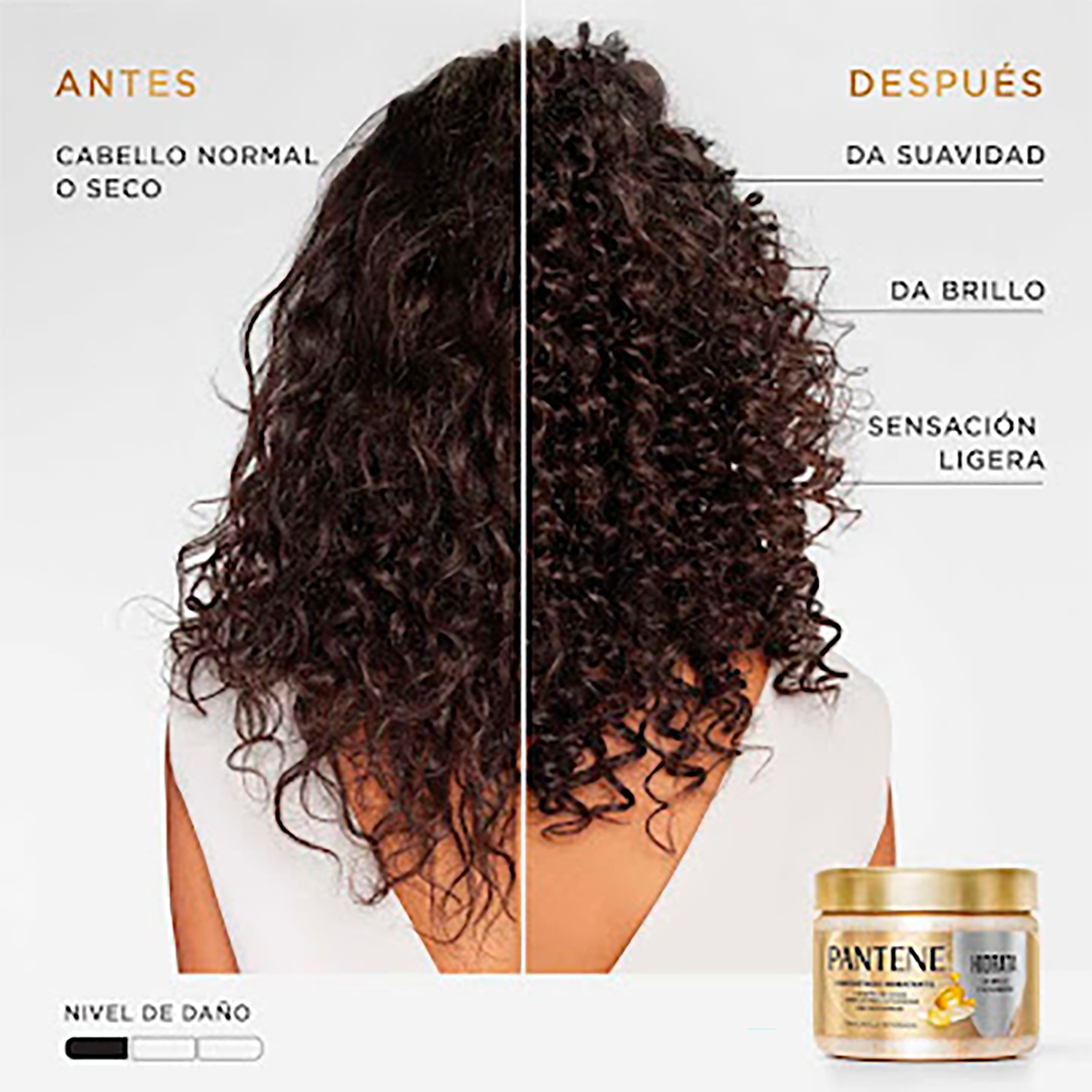 MASCARILLA NUTRITIVA HIDRATA DA BRILLO Y MOVIMIENTO 300ML PANTENE