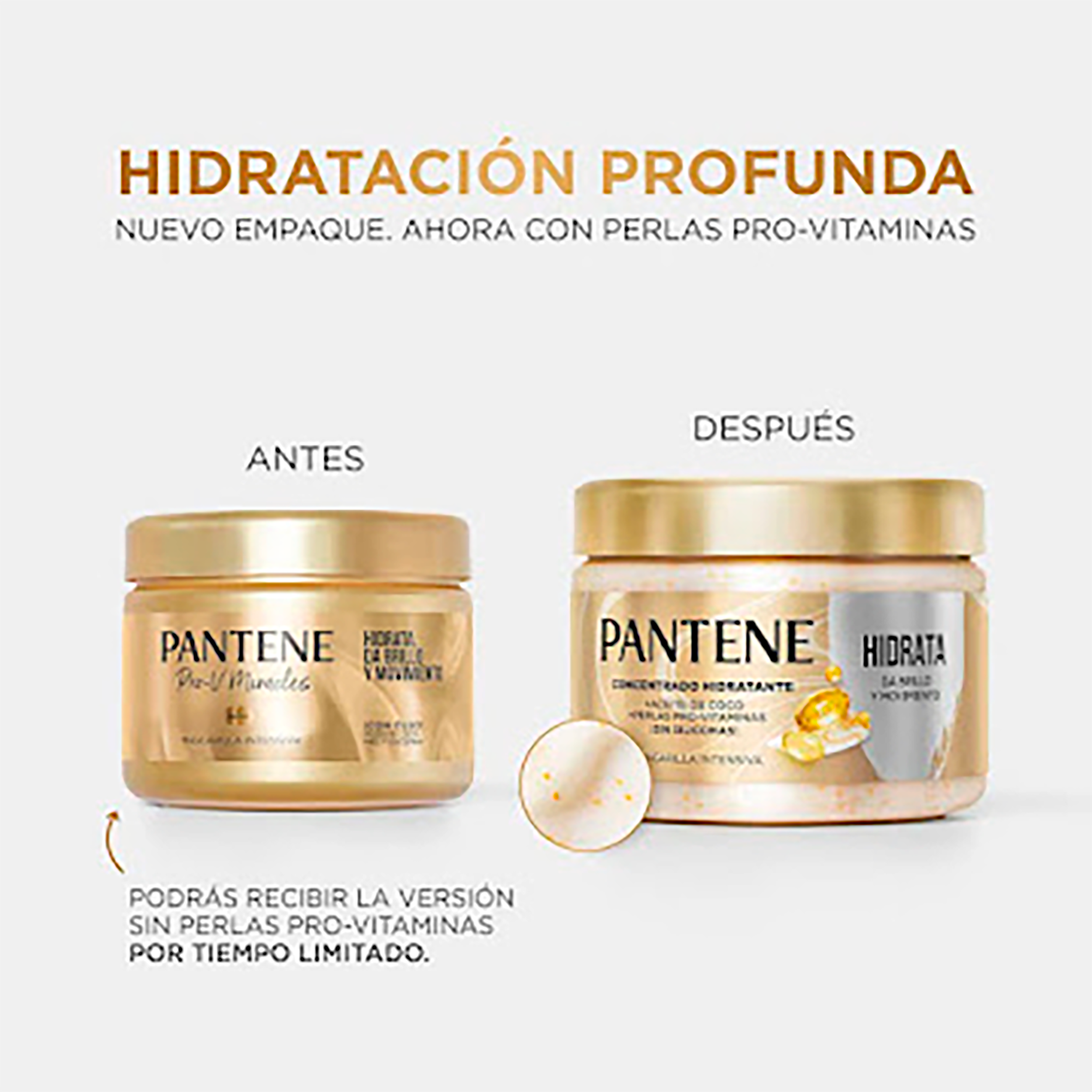 MASCARILLA NUTRITIVA HIDRATA DA BRILLO Y MOVIMIENTO 300ML PANTENE