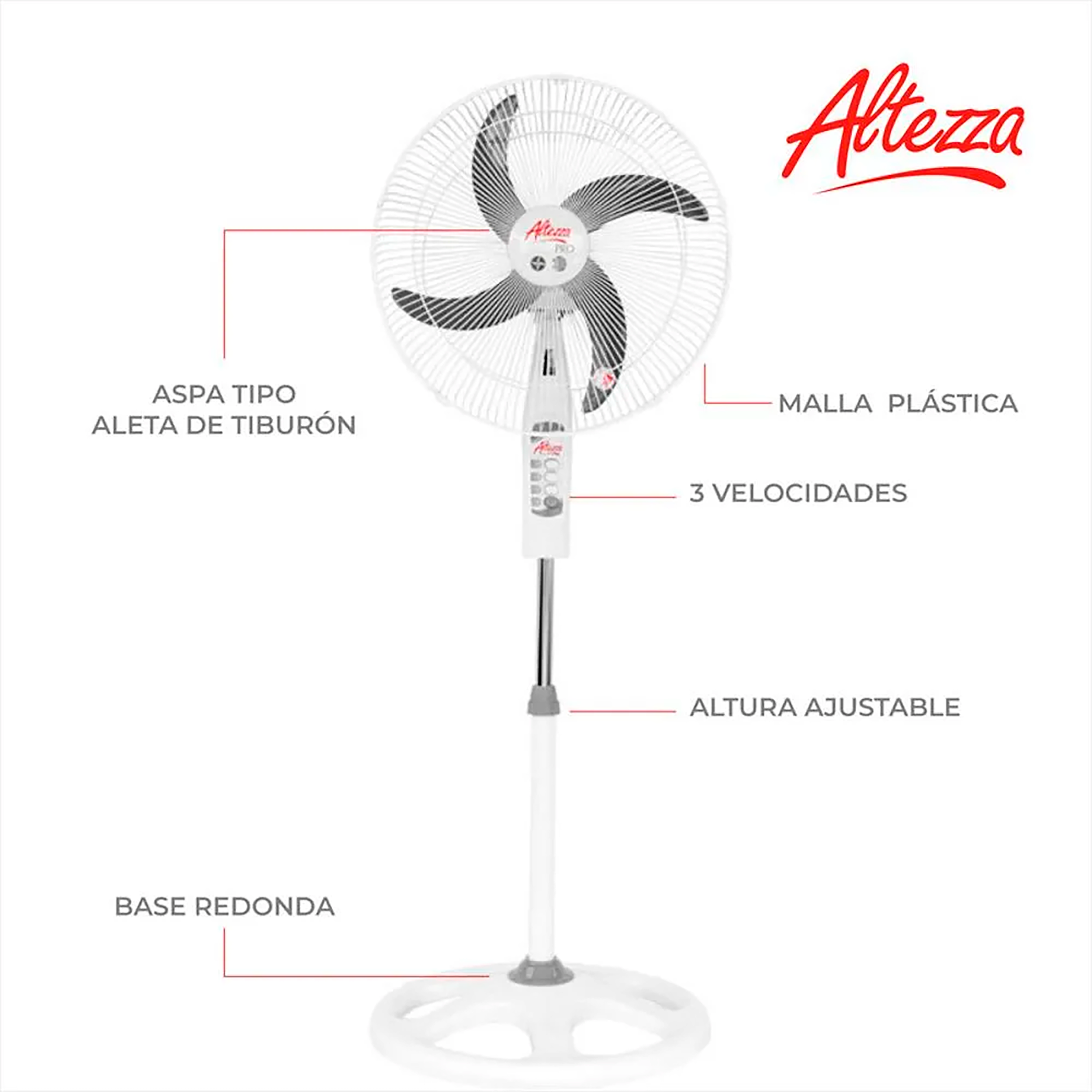 VTDOR ALTEZZA PRO 18" 2EN1 M/METALIC BCO