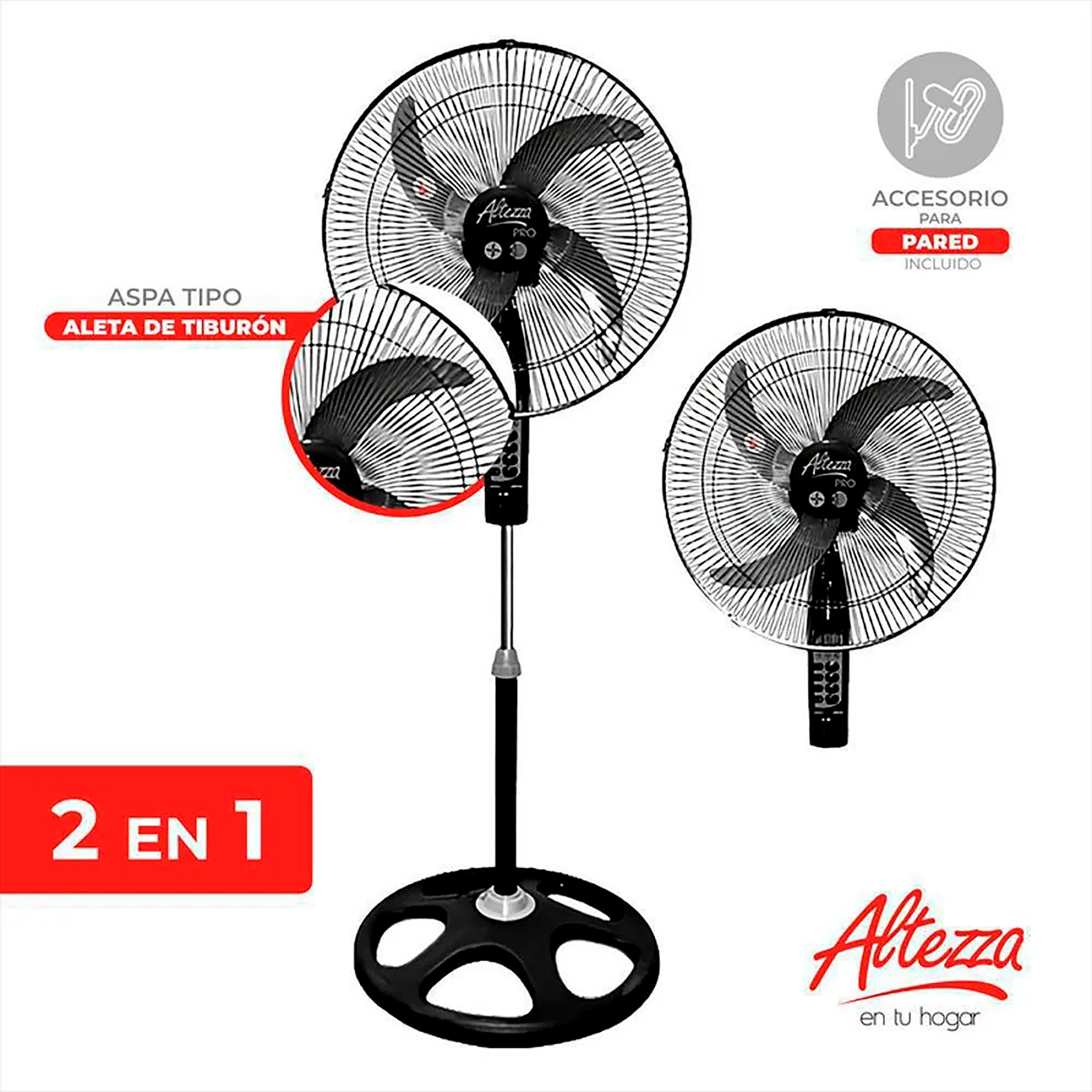 VTDOR ALTEZZA PRO 18" 2EN1 M/METALIC NEG