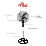 VTDOR ALTEZZA PRO 18" 2EN1 M/METALIC NEG