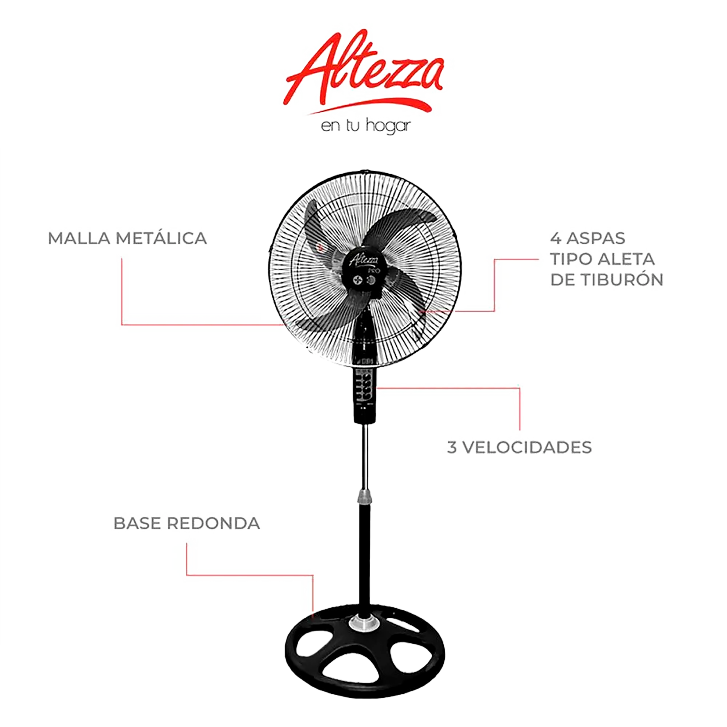 VTDOR ALTEZZA PRO 18" 2EN1 M/METALIC NEG