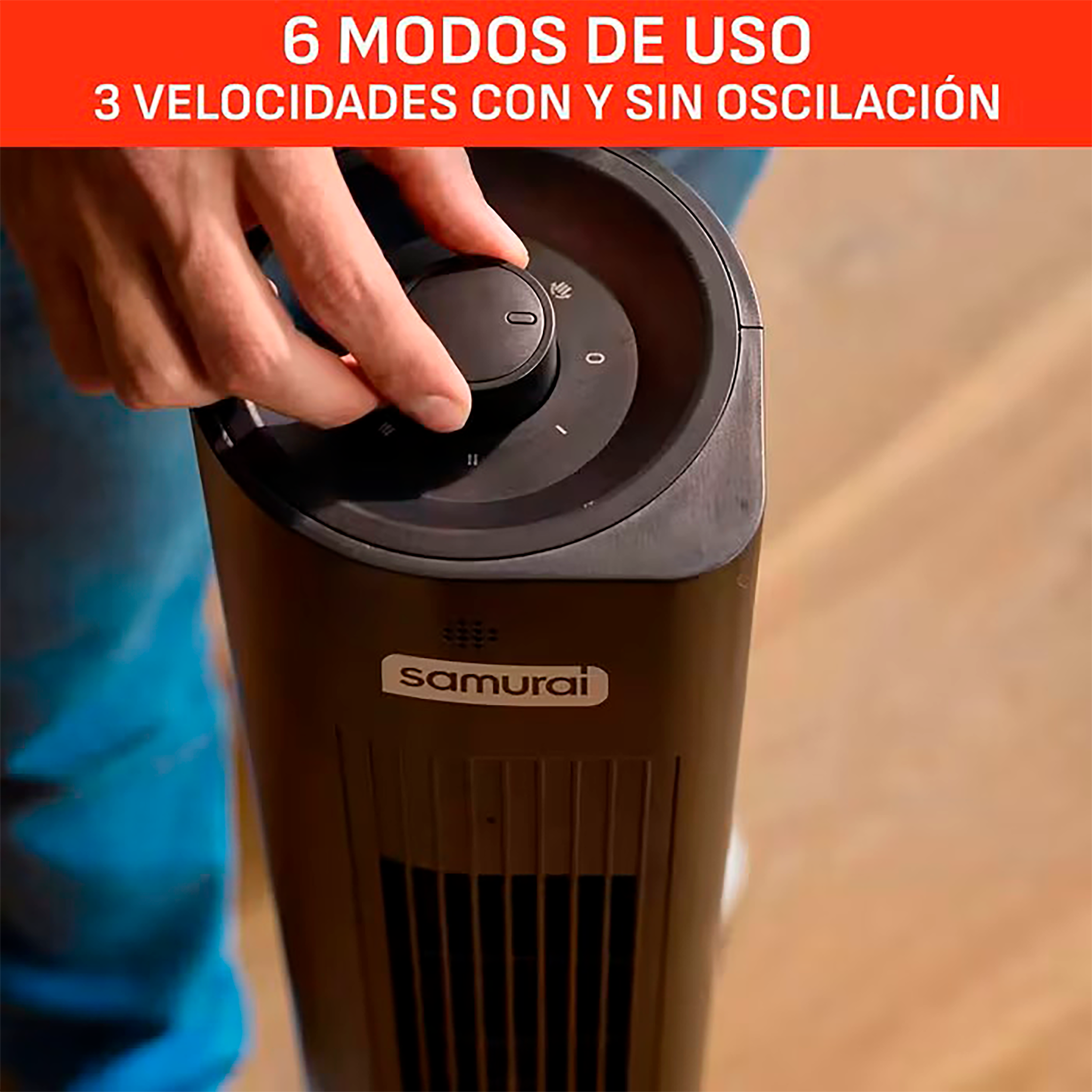 VENTILADOR DE TORRE EOLE ESSENTIAL NEGRO SAMURAI