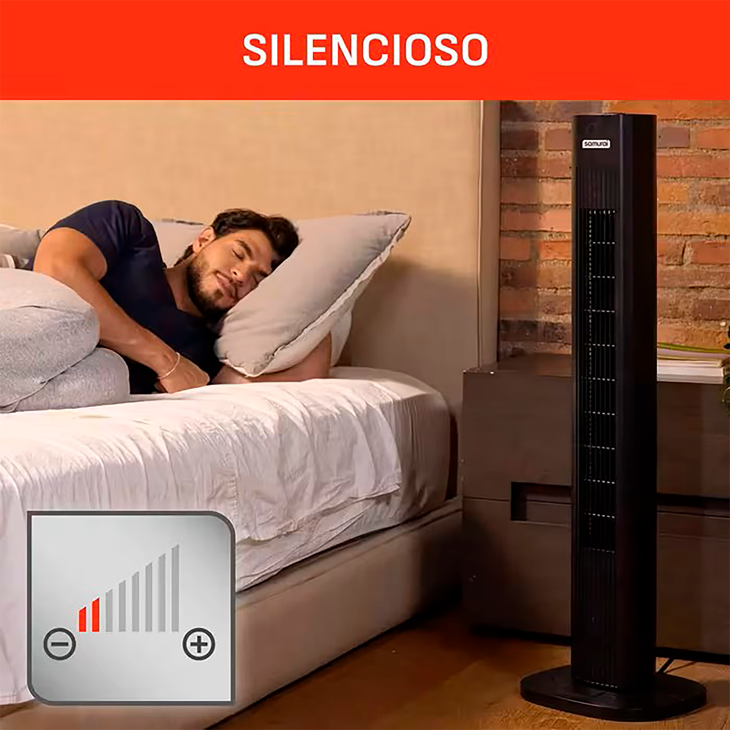 VENTILADOR DE TORRE EOLE ESSENTIAL NEGRO SAMURAI