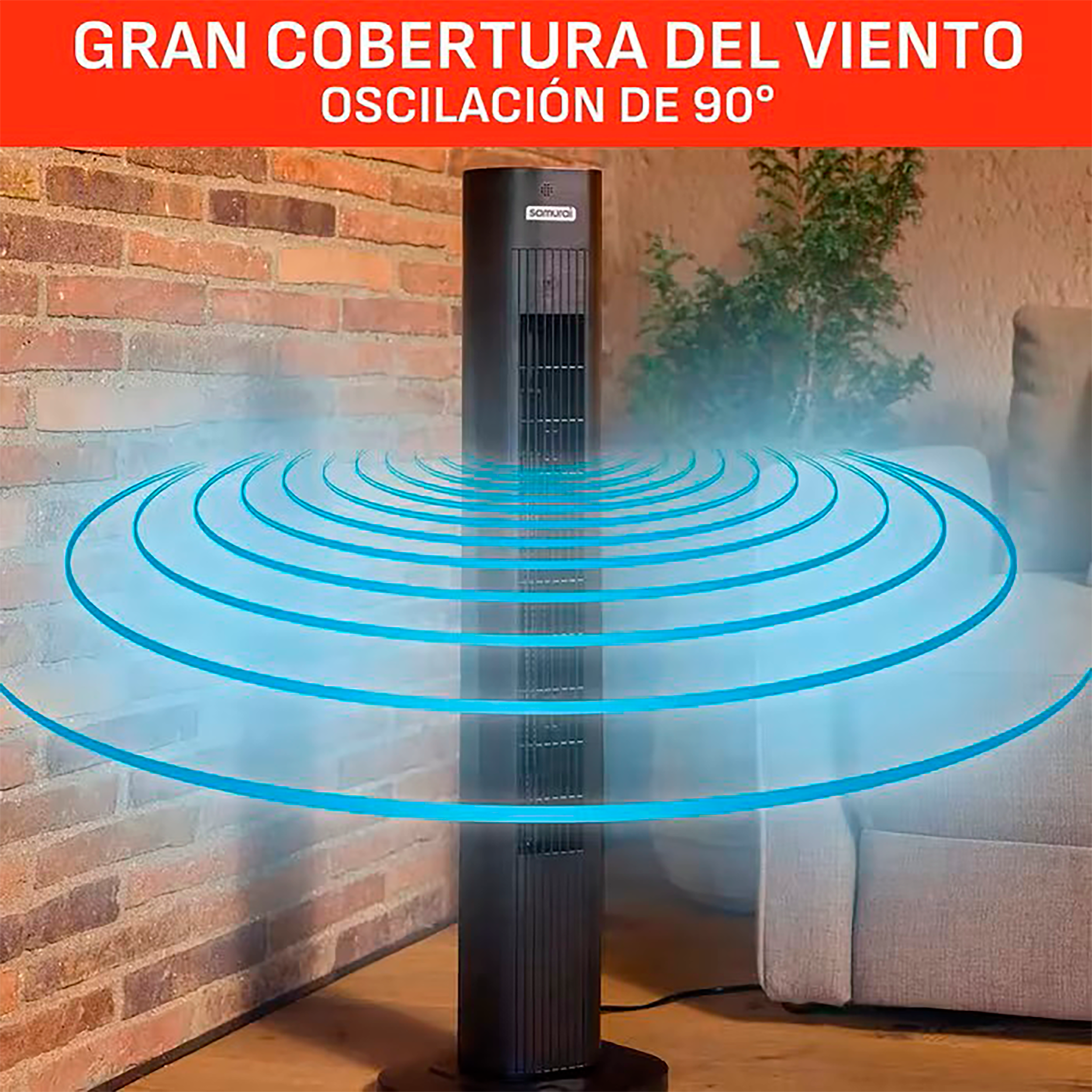 VENTILADOR DE TORRE EOLE ESSENTIAL NEGRO SAMURAI