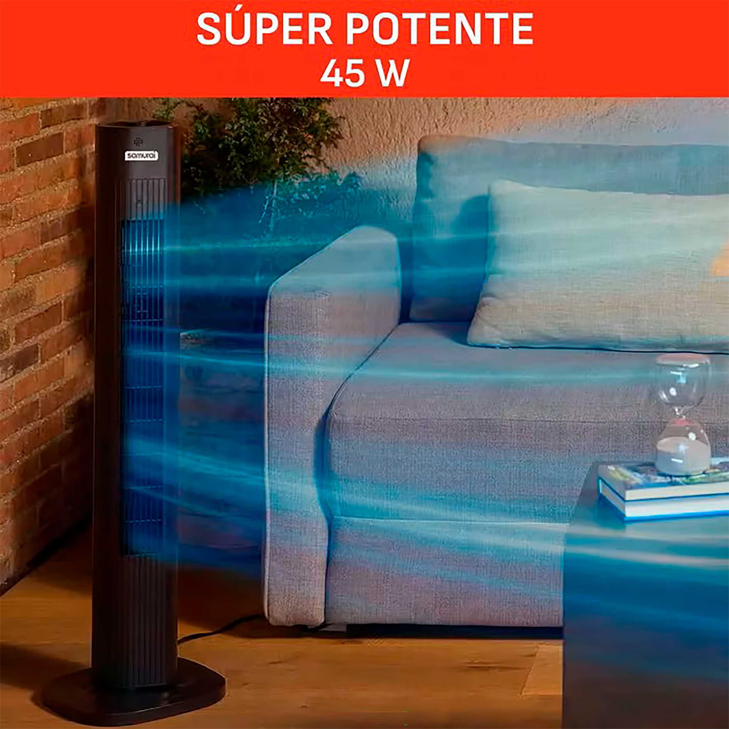 VENTILADOR DE TORRE EOLE ESSENTIAL NEGRO SAMURAI