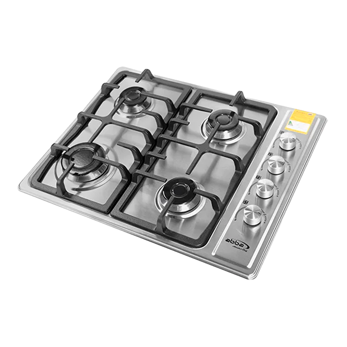 COCINA INOX 4PTS GAS PARRILLA HIERRO