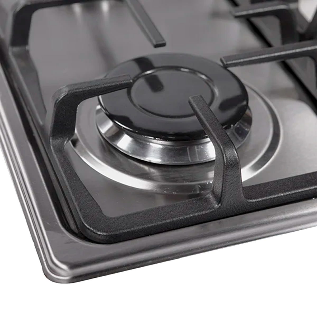 COCINA INOX 4PTS GAS PARRILLA HIERRO