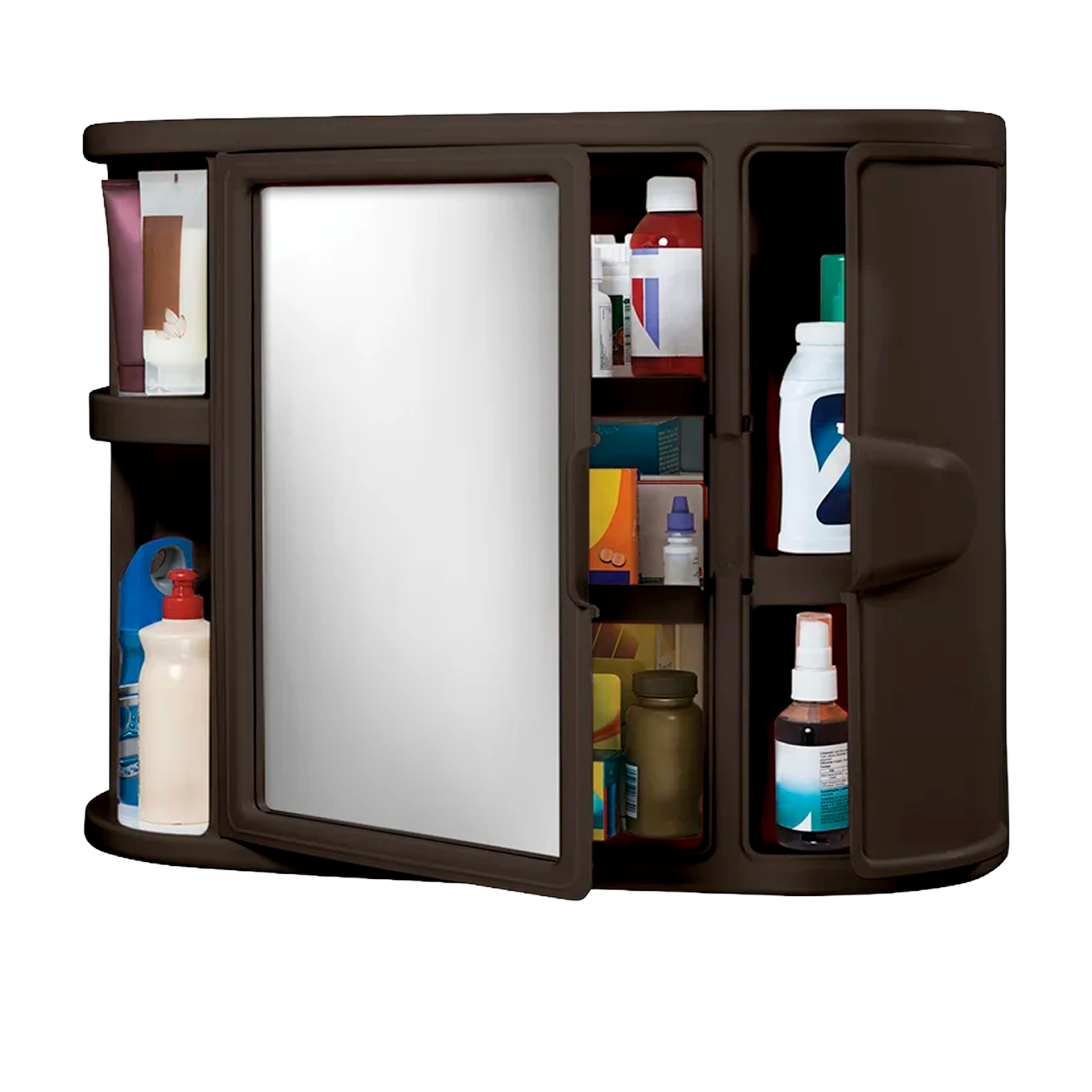 GABINETE DE BAÑO CON ESPEJO WENGE RIMAX