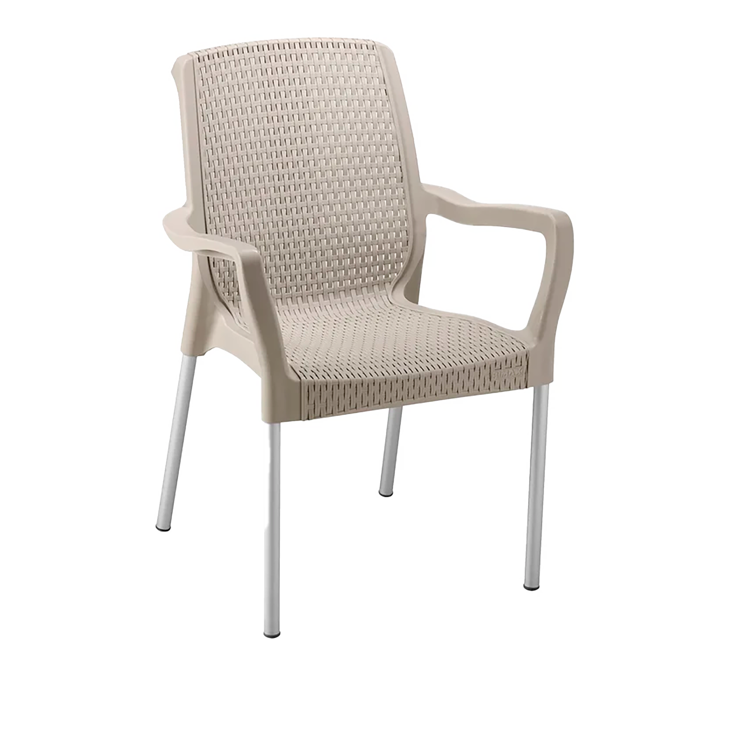 SILLA SHIA C/BRAZOS TAUPE RIMAX