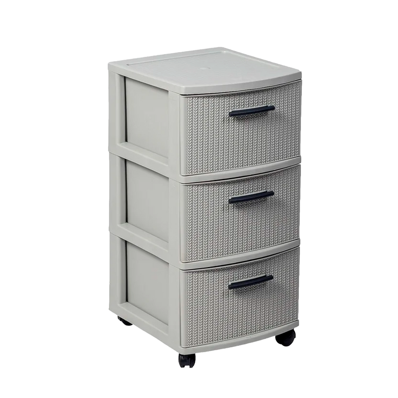CAJONERO CROCHET 3 NIV-GRIS PLASTICOS MQ