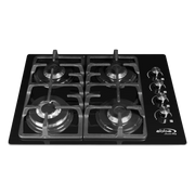 COCINA EMPOTRAR VIDRIO GAS NATURAL 4 PUETOS GAS PARRILLA DOBLE ABBA
