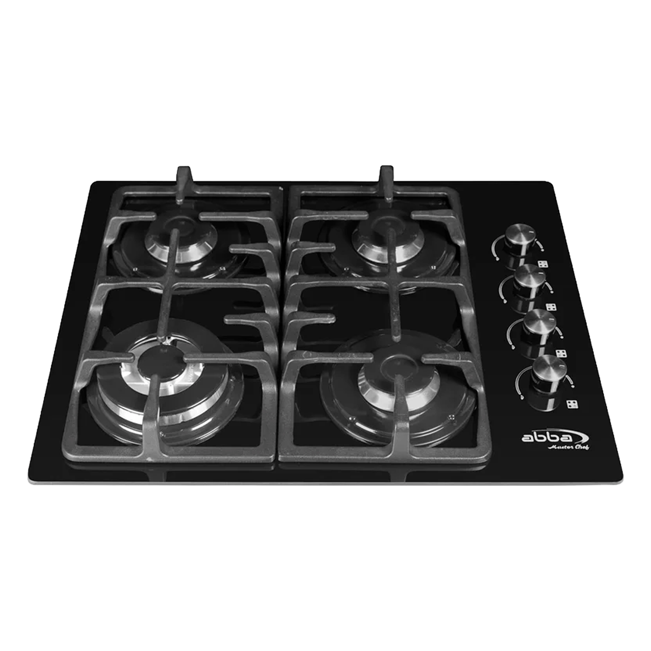COCINA EMPOTRAR VIDRIO GAS NATURAL 4 PUETOS GAS PARRILLA DOBLE ABBA