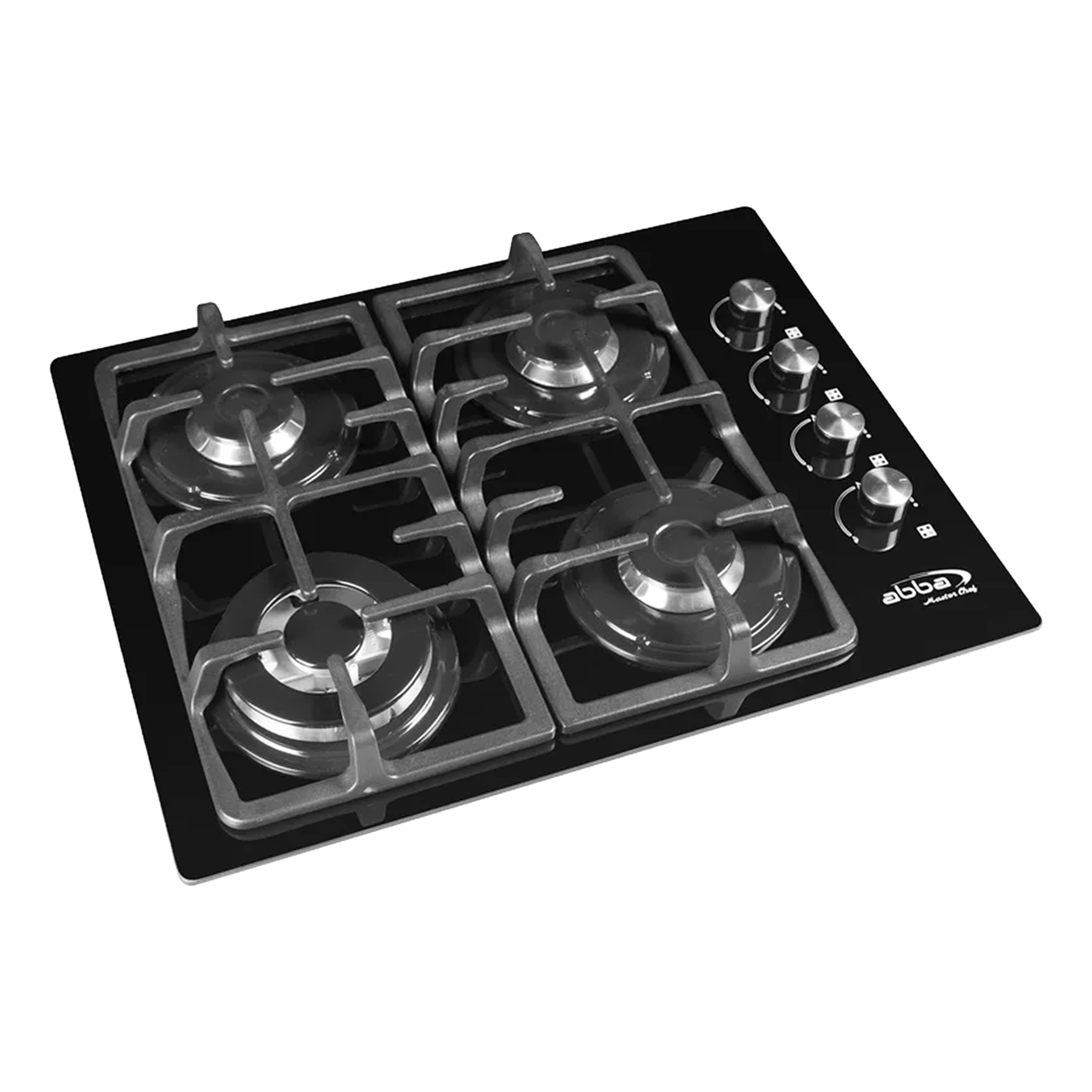 COCINA EMPOTRAR VIDRIO GAS NATURAL 4 PUETOS GAS PARRILLA DOBLE ABBA