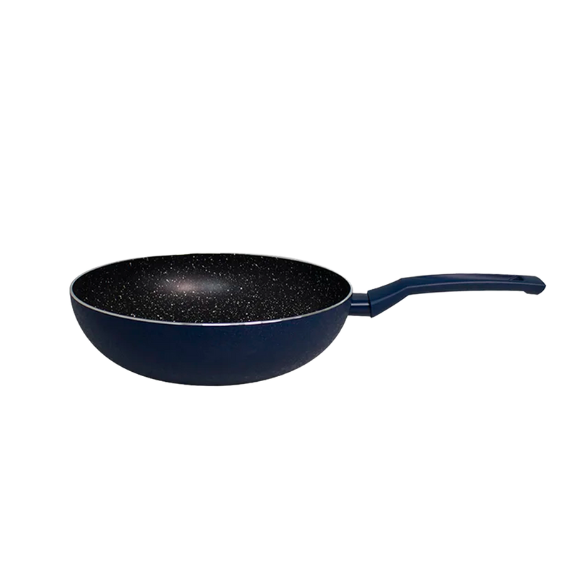 WOK ILKO 28CM GRANITO NAVY