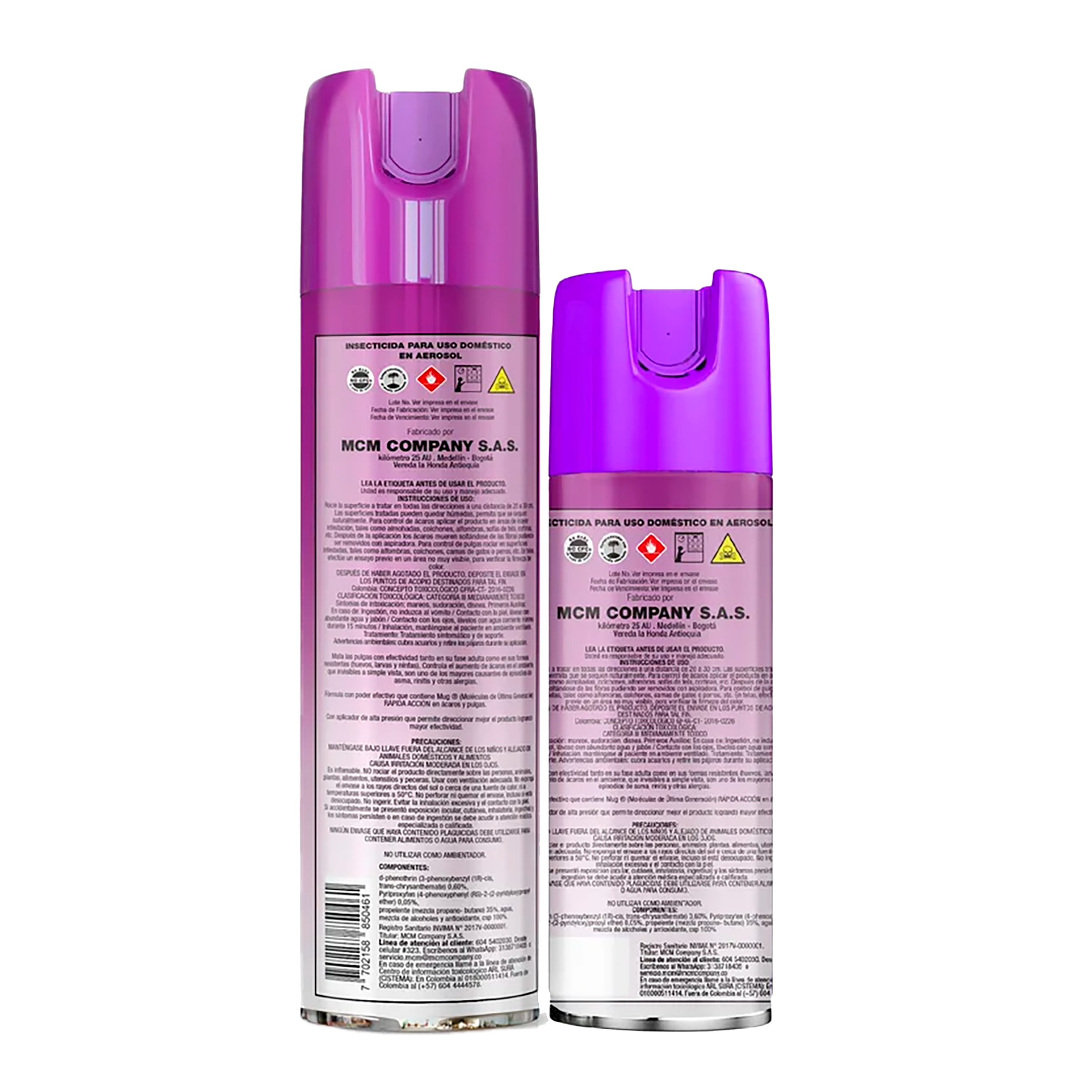 INSECTICIDA ACAROS Y PULGAS 400ML+250ML