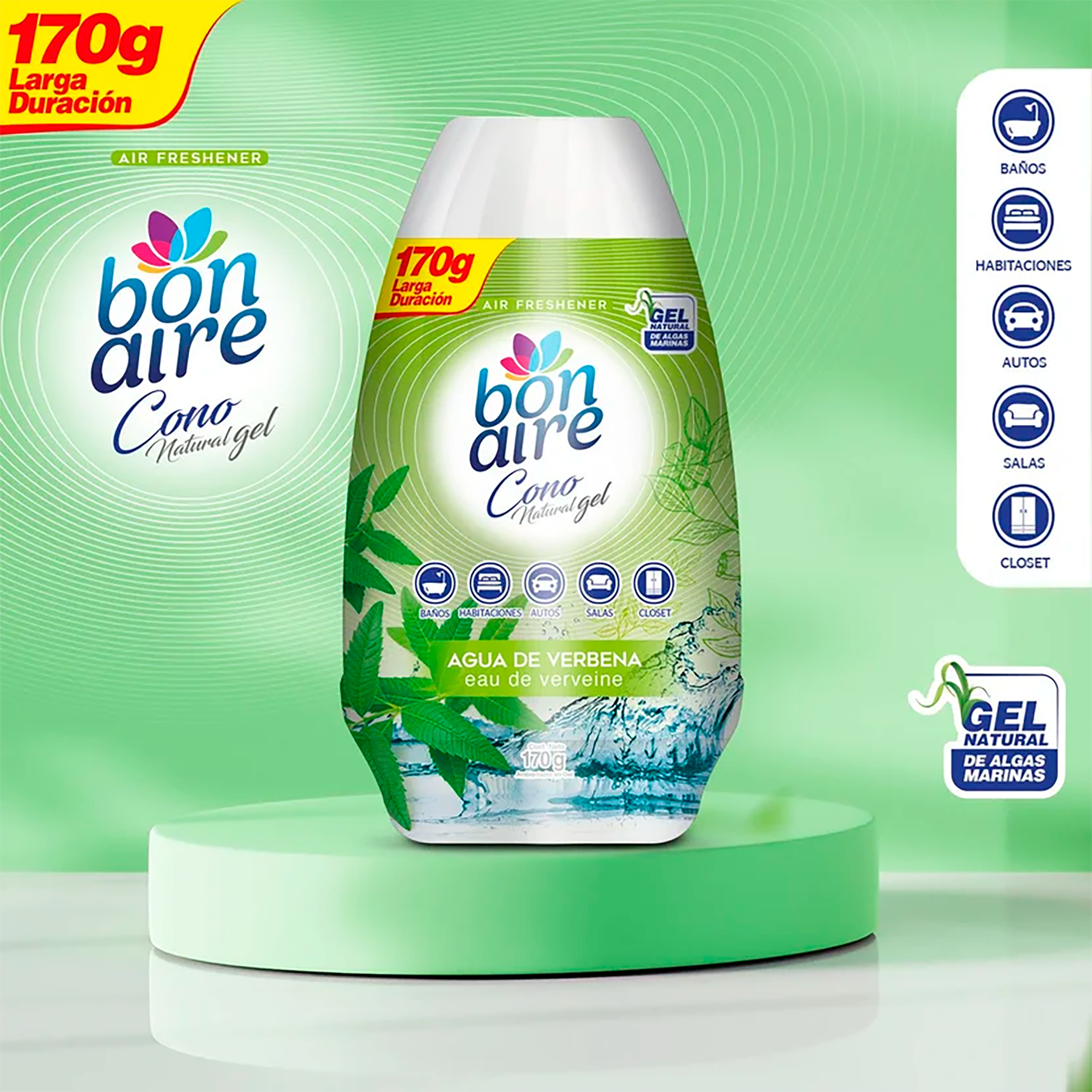 GEL BONAIRE NATURAL AGUA DE VERBENA 170G